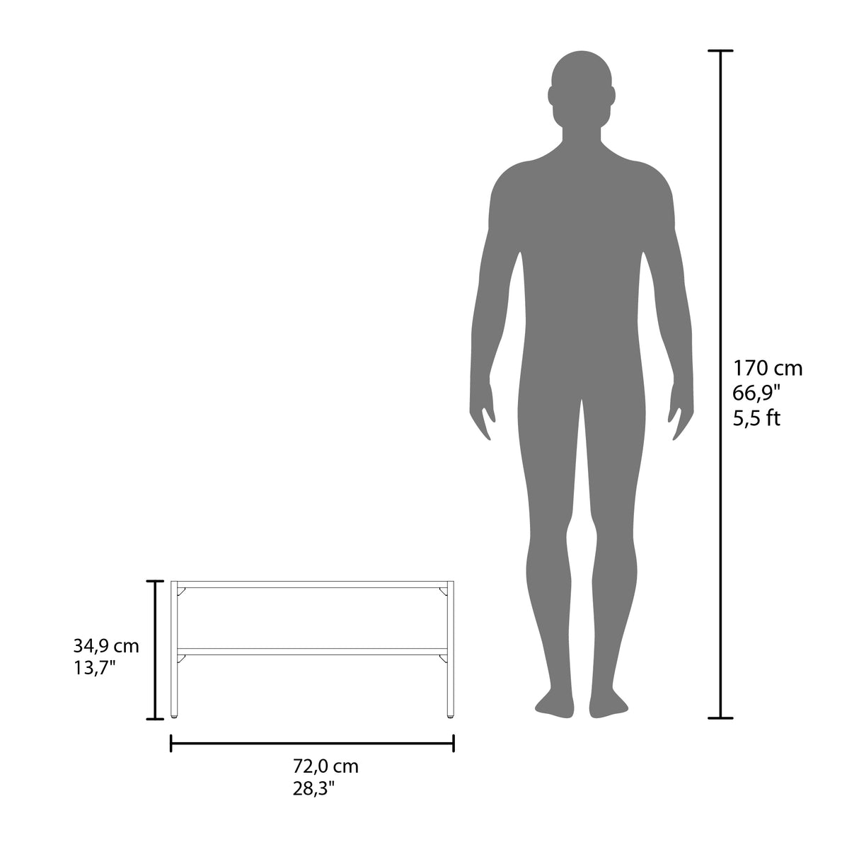 Zapatero Silpa Milan 71.8x34.9cm Horizontal para Cuatro Pares y de Dos Niveles - ZAPATEROS | Bylmo