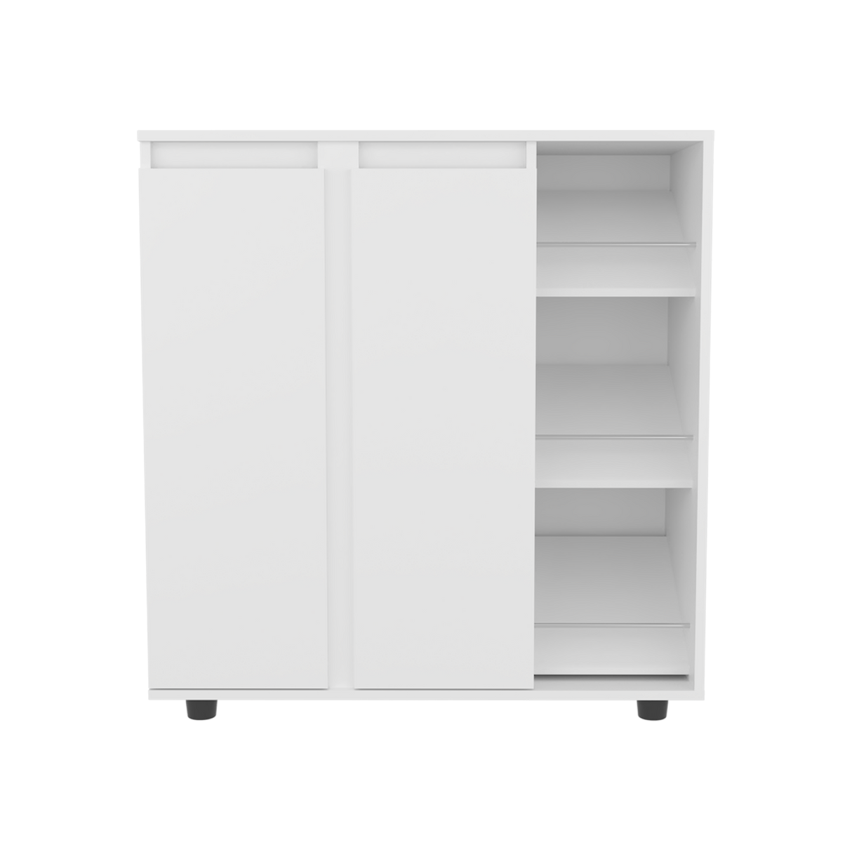 Zapatero Houck Blanco 86.5x91.5cm Horizontal para Nueve Pares y de Tres Niveles - ZAPATEROS | Bylmo