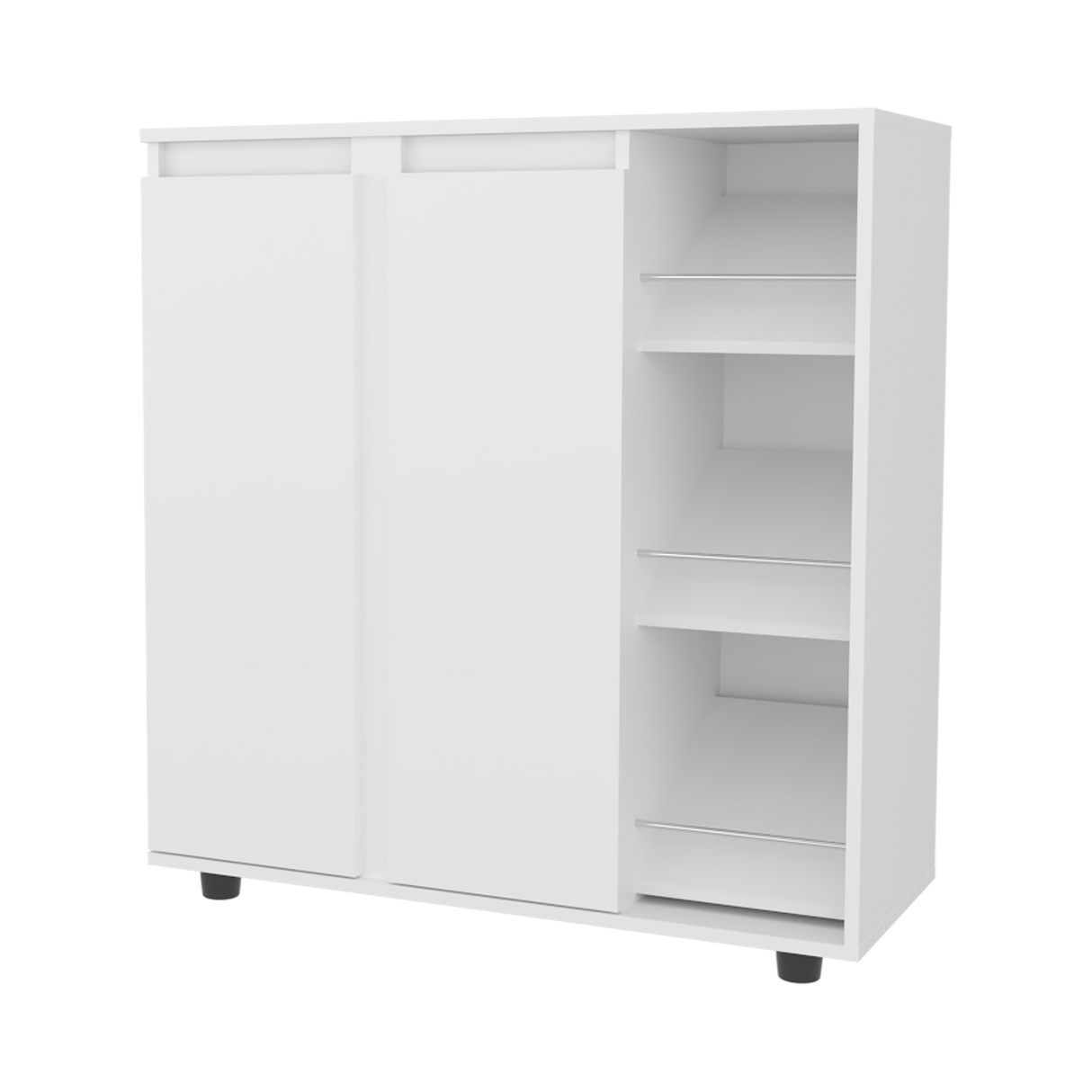 Zapatero Houck Blanco 86.5x91.5cm Horizontal para Nueve Pares y de Tres Niveles - ZAPATEROS | Bylmo