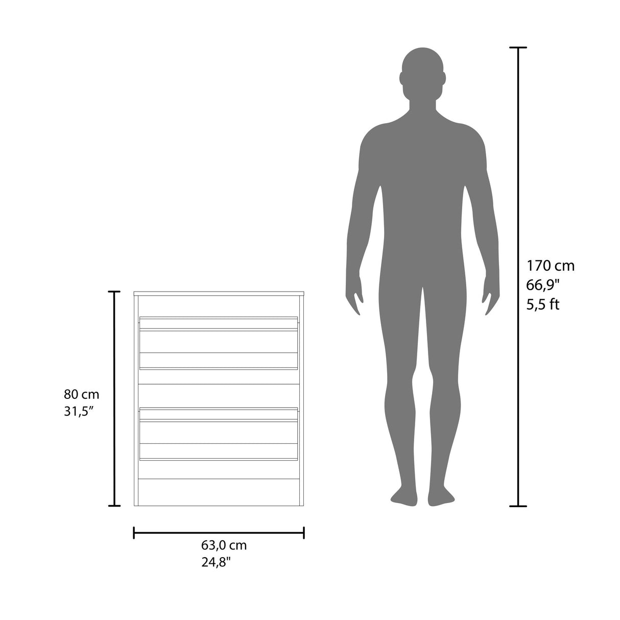 Zapatero Inola Wengue 63x80cm Horizontal para Doce Pares y de Tres Niveles - ZAPATEROS | Bylmo