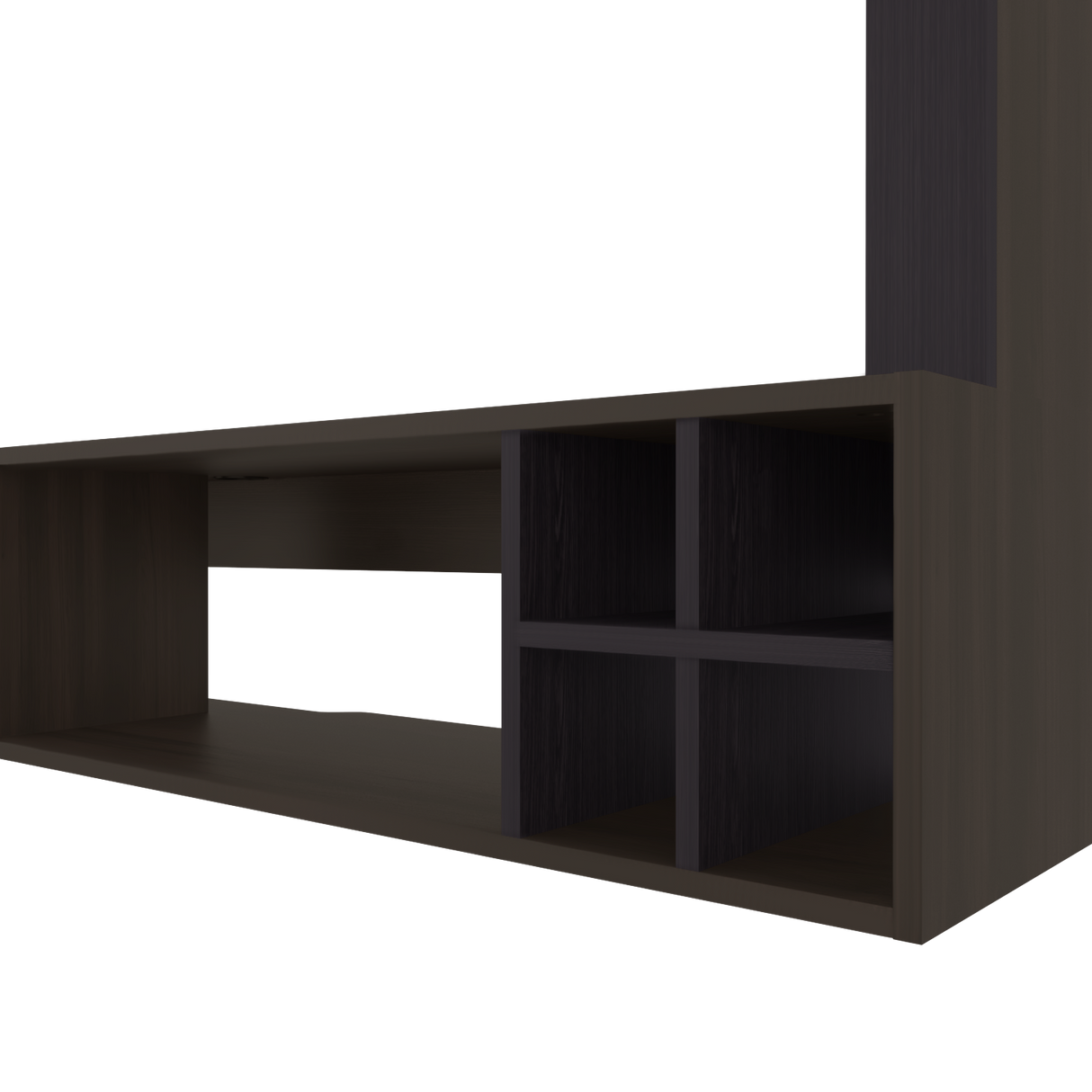 Centro de Entretenimiento Bremmen Wengue y Nogal 180x140cm para TV Hasta 55 Pulgadas con Seis Compartimientos - MUEBLES DE TV | Bylmo