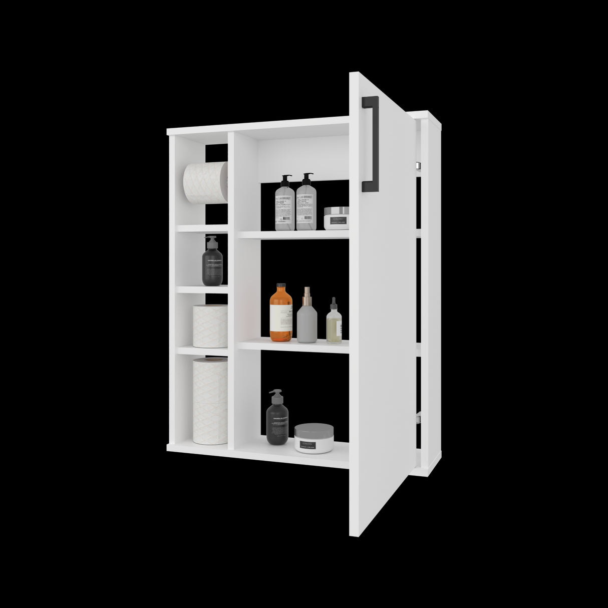 Organizador de Papel Higiénico Meller Blanco 60x74.1cm con Tres Entrepaños - OTROS MUEBLES PARA BANHO | Bylmo