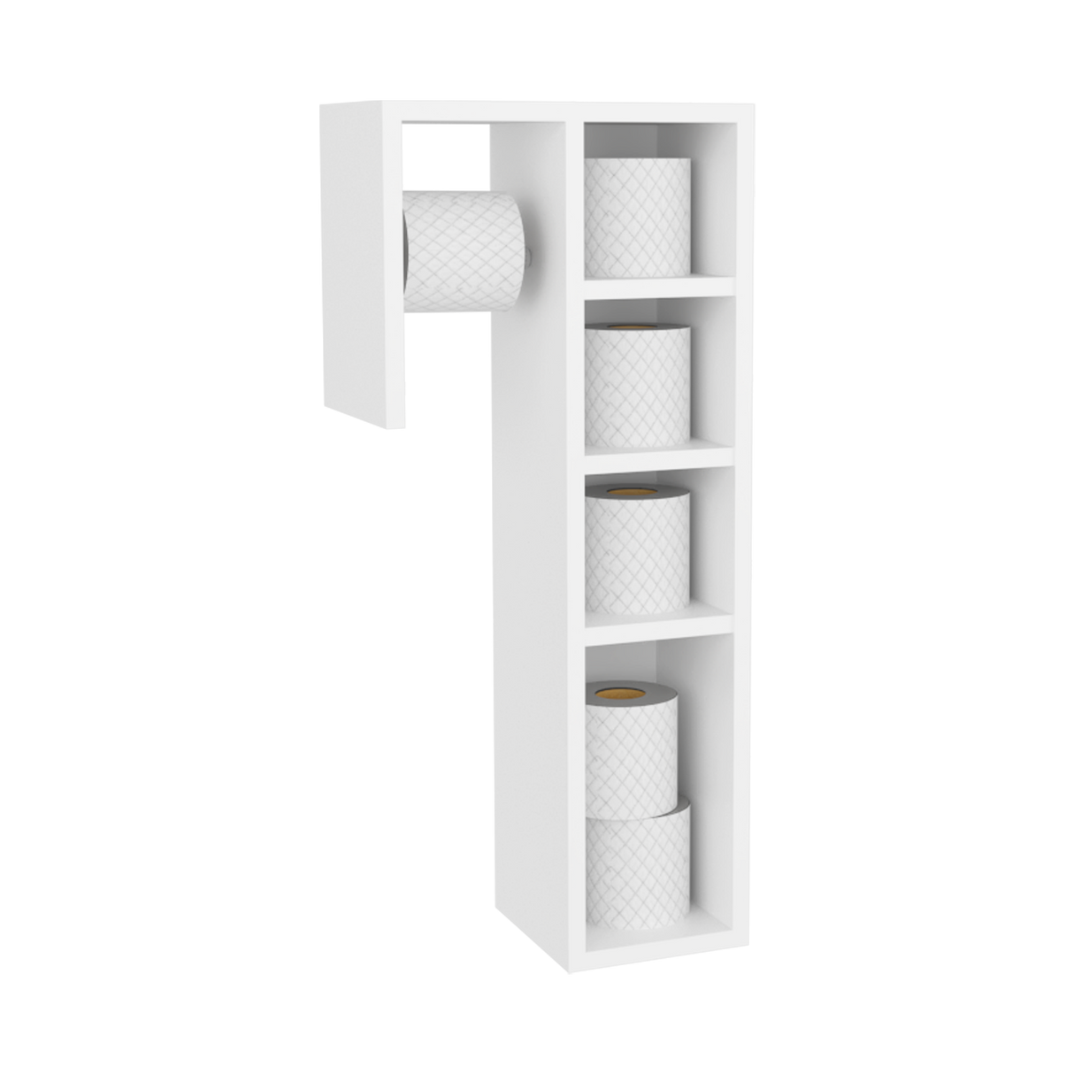 Organizador de Papel Higiénico Toilet Blanco 31.3x70.5cm con Tres Entrepaños - OTROS MUEBLES PARA BANHO | Bylmo