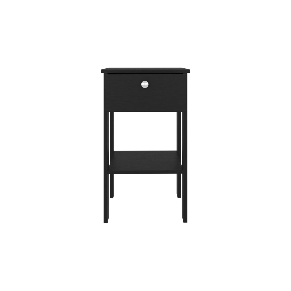 Mesa de Noche Newcastle Wengue 40x70cm con Un Cajón y con Dos Compartimientos - MESAS DE NOCHE | Bylmo