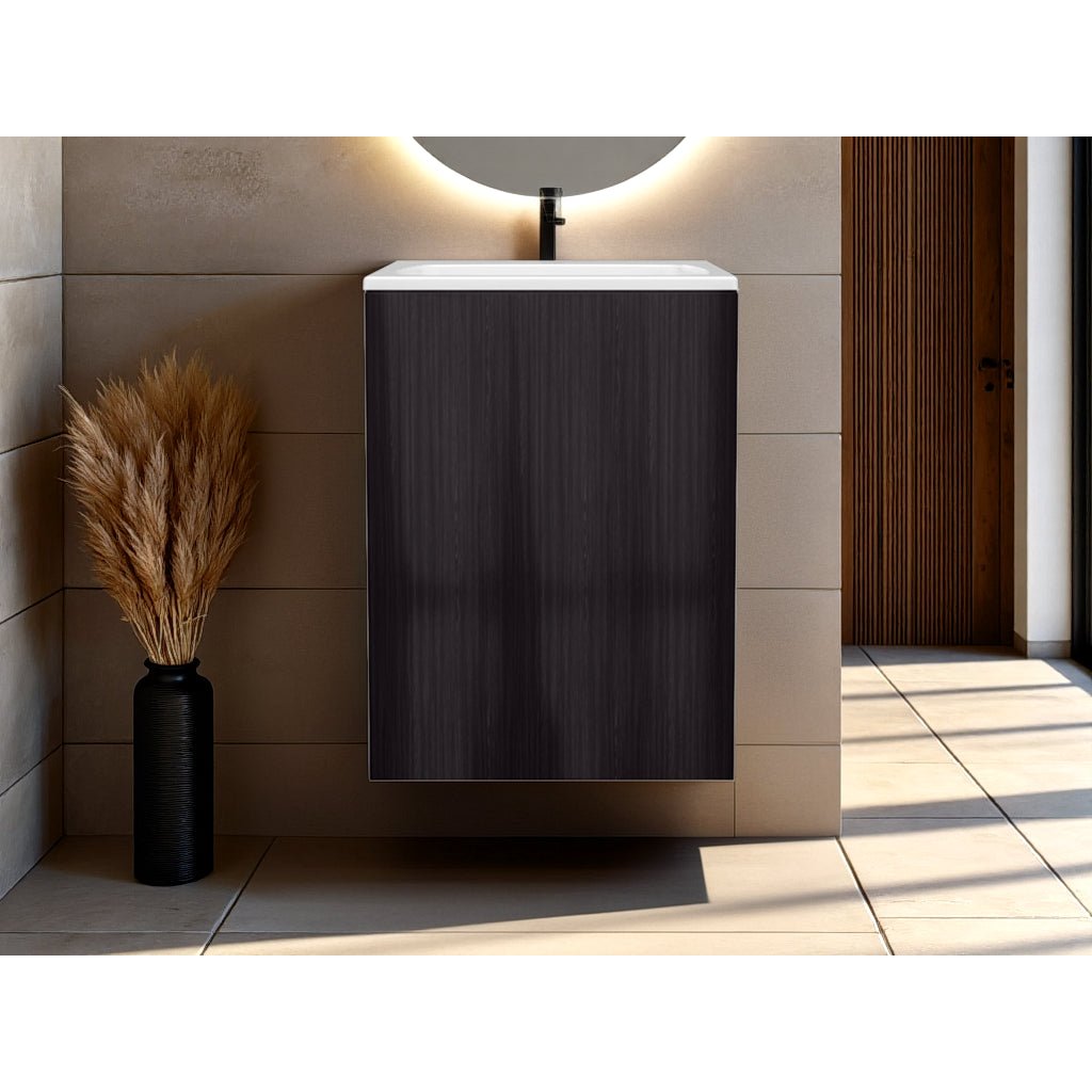 Mueble para Lavamanos Flotante Colton Wengue 45x60.3cm Individual con Lavamanos - MUEBLES PARA LAVAMANOS | Bylmo