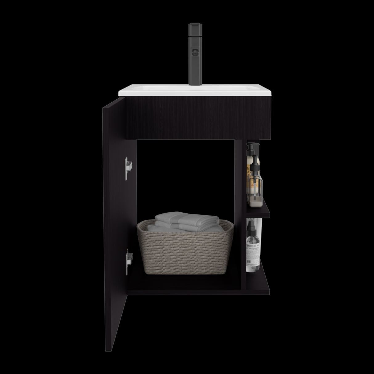 Mueble para Lavamanos Flotante Colton Wengue 45x60.3cm Individual con Lavamanos - MUEBLES PARA LAVAMANOS | Bylmo