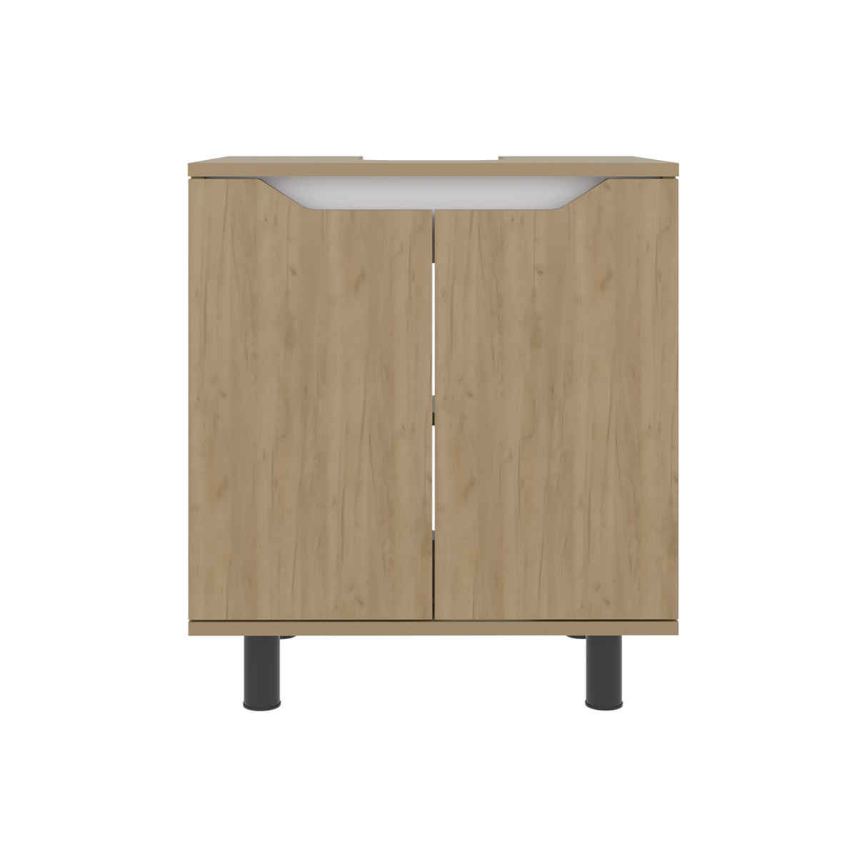 Mueble para Lavamanos Marlo Fresno Europeo y Blanco 55x63cm Individual sin Lavamanos - MUEBLES PARA LAVAMANOS | Bylmo