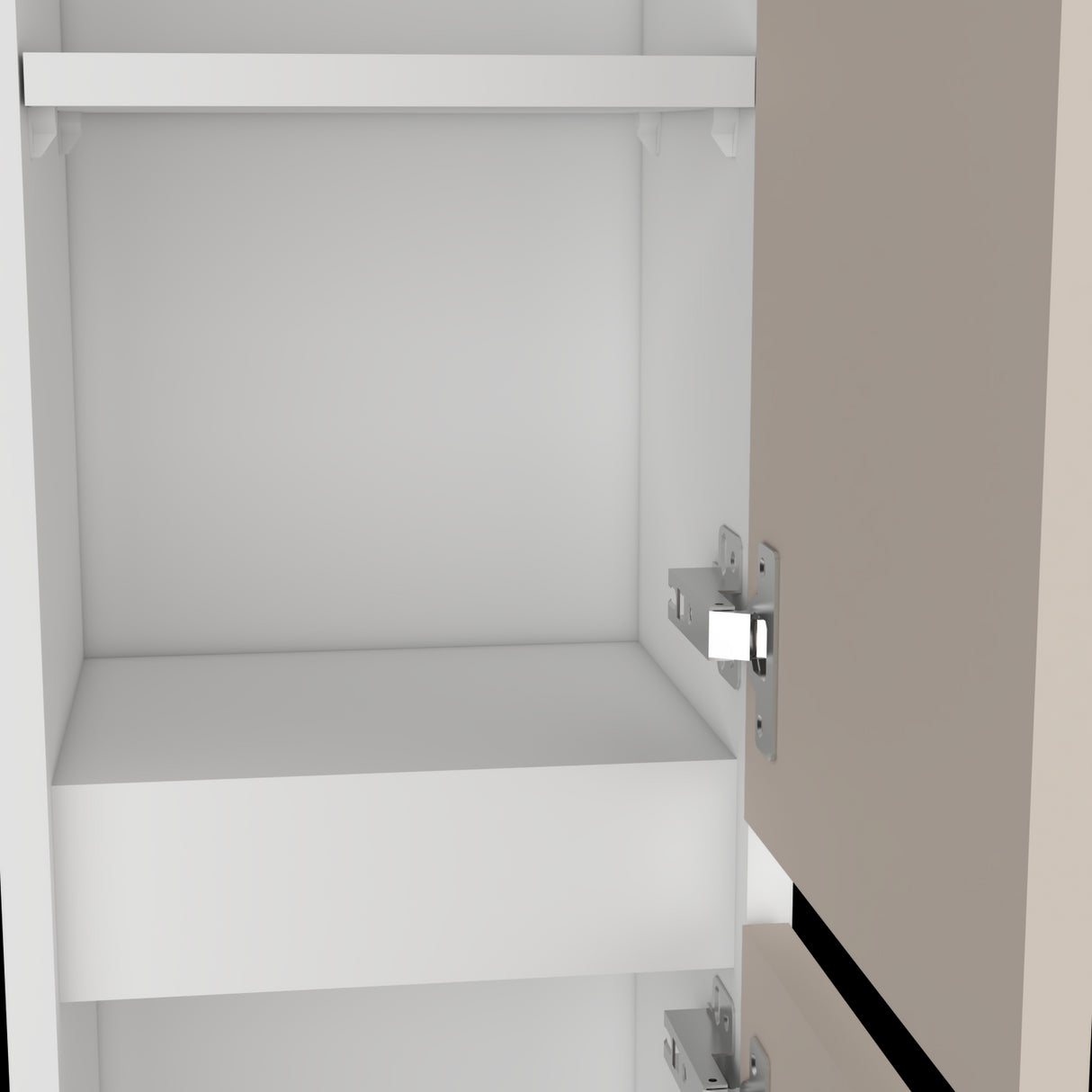 Armario de Aseo Capri y Blanco 25x110cm Con Dos Puertas - MUEBLES DE ASEO Y ROPAS | Bylmo