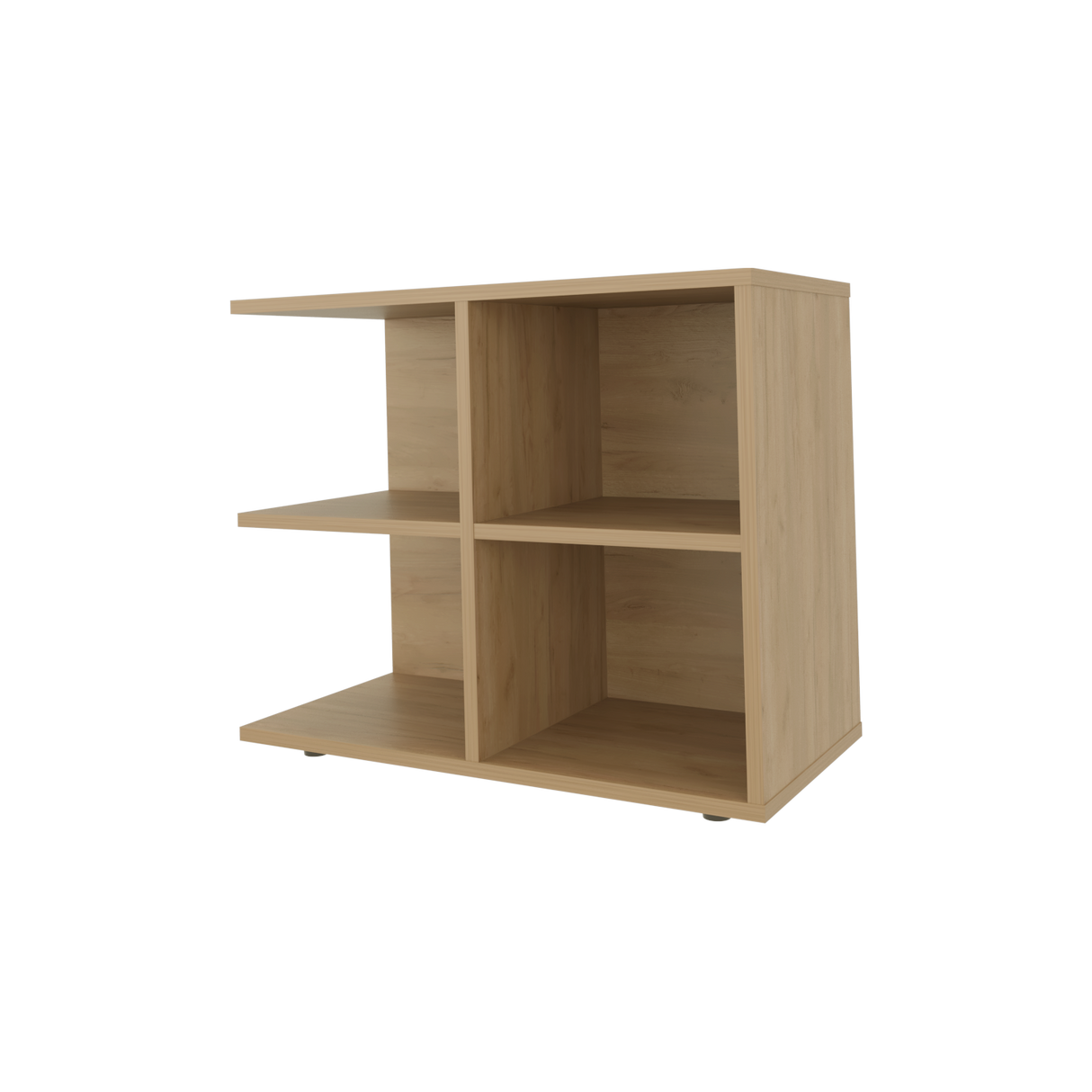 Mesa Auxiliar Royal Fresno Europeo 60x50cm Cuadrada con Cuatro Compartimientos - MESAS AUXILIARES | Bylmo