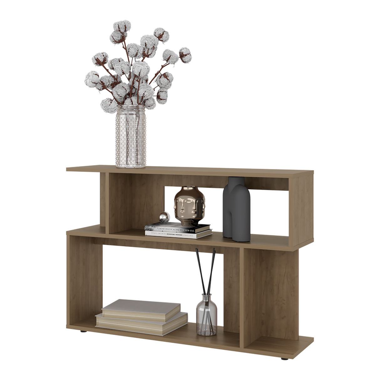 Mesa Auxiliar Fresno Europeo 95x66.4cm Rectangular con Cuatro Compartimientos - MESAS AUXILIARES | Bylmo