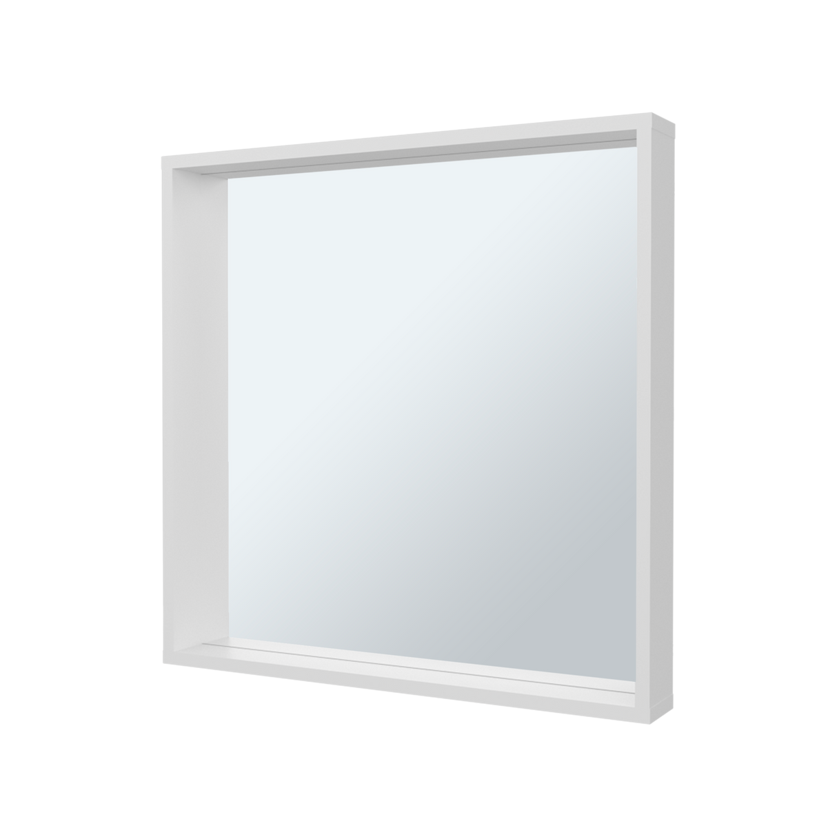 Gabinete de Baño Dakota Blanco 60x60cm Rectangular con Espejo y con Una Puerta - GABINETES DE BANHO | Bylmo