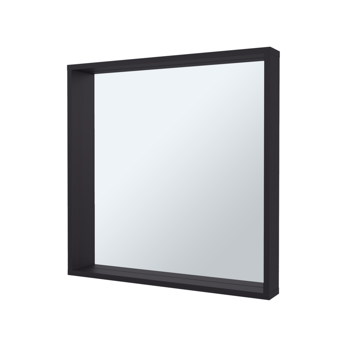 Gabinete de Baño Dakota Wengue 60x60cm Rectangular con Espejo y sin Puertas - GABINETES DE BANHO | Bylmo