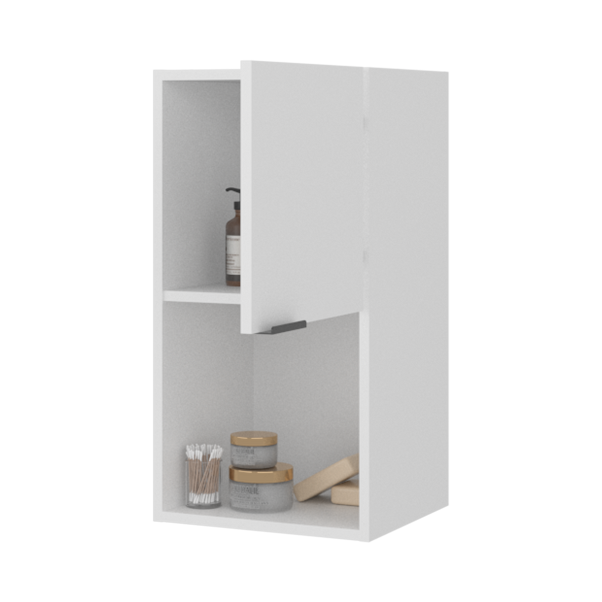 Gabinete de Baño Kaser Blanco 34.7x66.6cm Rectangular con Una Puerta - GABINETES DE BANHO | Bylmo