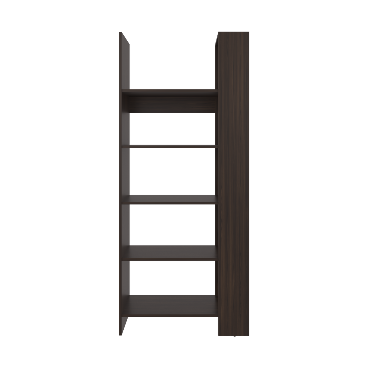 Biblioteca Woodstock Nogal 72.6x170cm Rectangular con Cinco Entrepaños y Seis Compartimientos - BIBLIOTECAS Y ESTANTERIAS | Bylmo