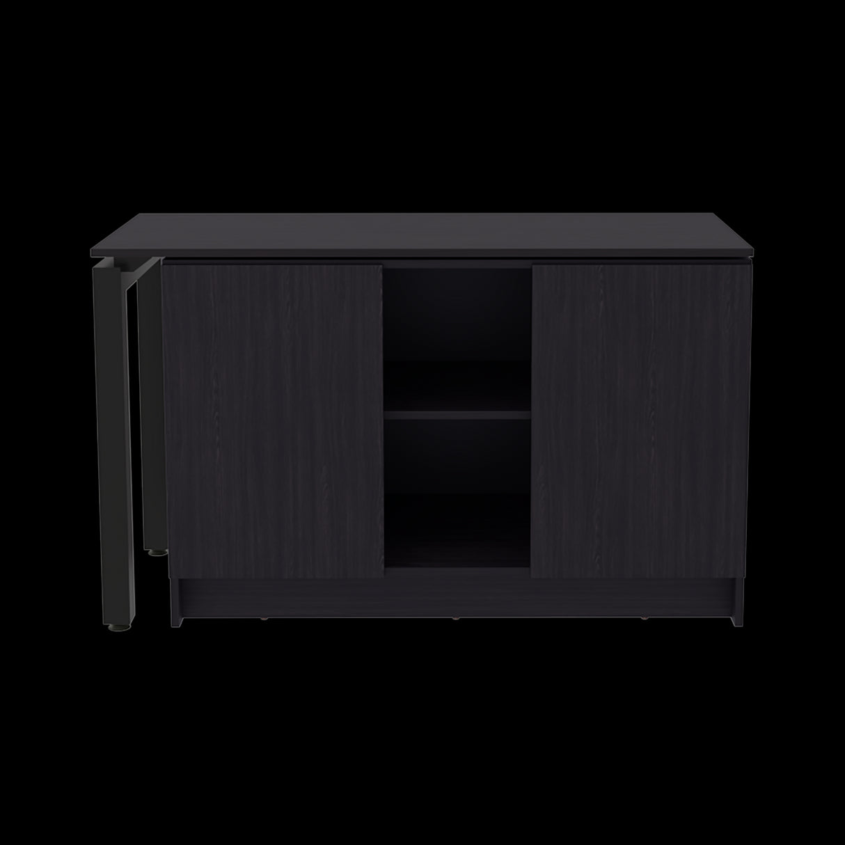 Escritorio Alfie Wengue 120x72.5cm sin Cajones con Organizador de Libros y con Archivador - ESCRITORIOS | Bylmo