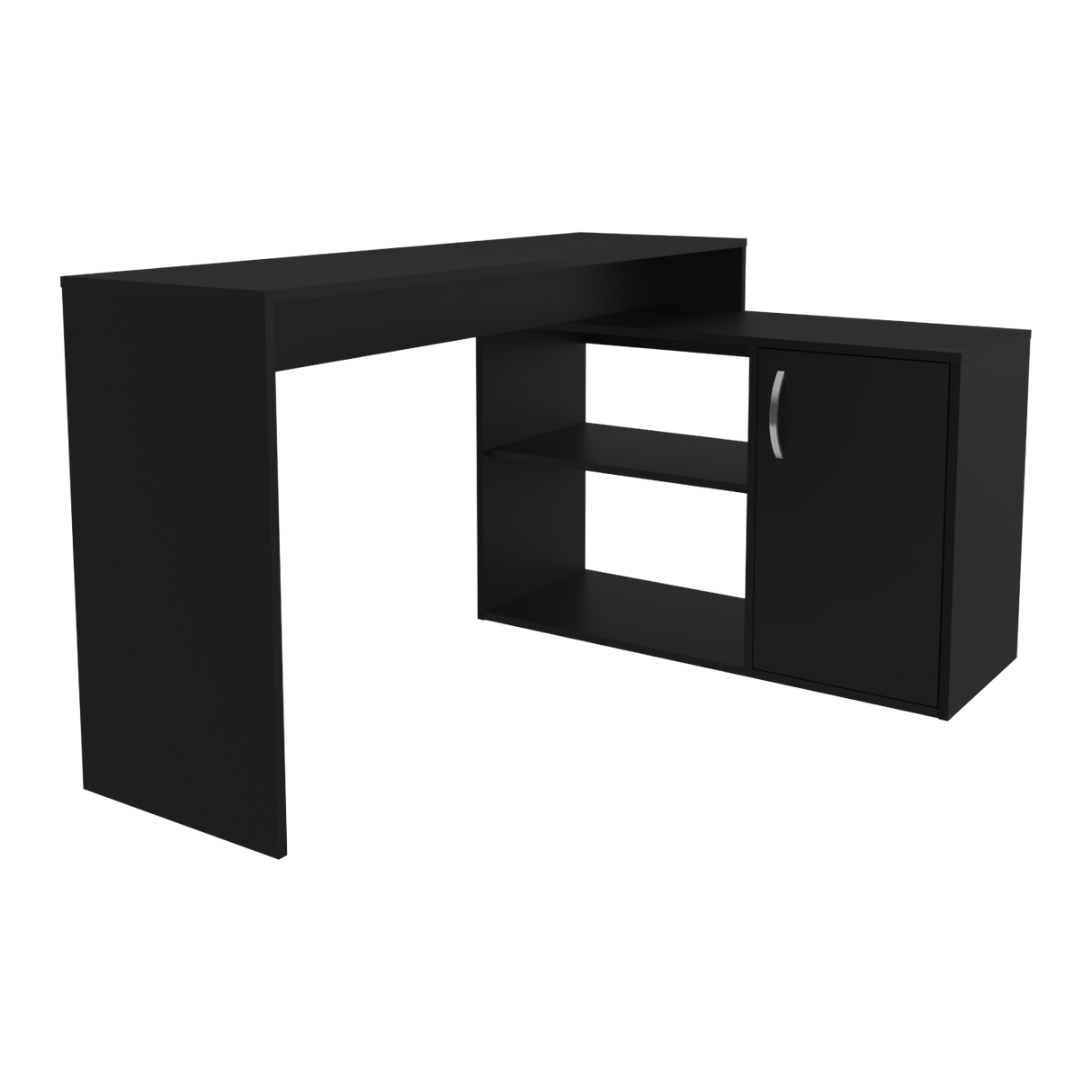 Escritorio en L Axis Eco Wengue 125x71cm con Organizador de Libros - ESCRITORIOS | Bylmo