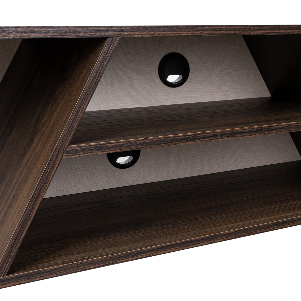 Rack de TV Pisa Nogal y Toquilla 150x53.6cm para TV Hasta 65" Pulgadas con Cuatro Compartimientos - MUEBLES DE TV | Bylmo