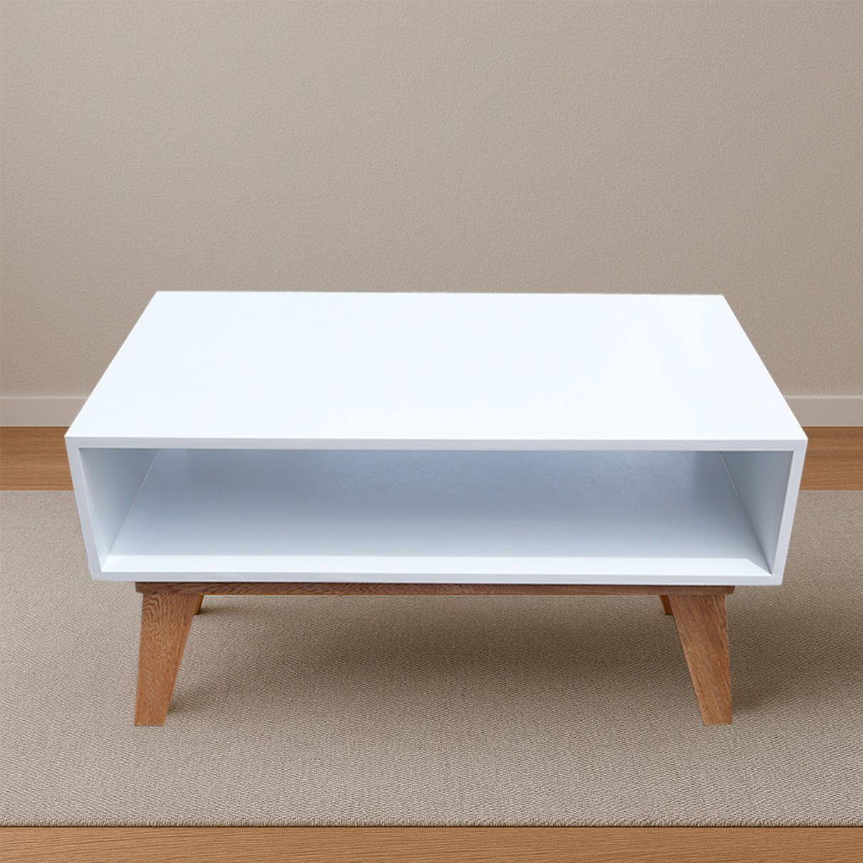 Mesa de Centro Porto Marron Claro 70x37cm Cuadrado - MESAS DE CENTRO | Bylmo