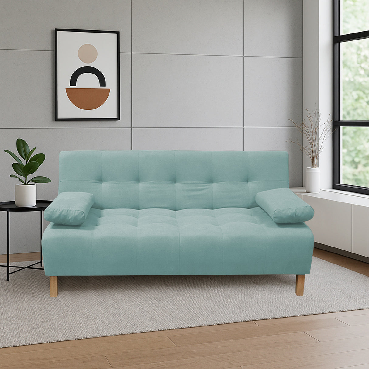 Sofacama Egli Menta 180x94cm de Tres Puestos Reclinable Antifluido y sin Apoya Brazos - SOFAS Y POLTRONAS | Bylmo