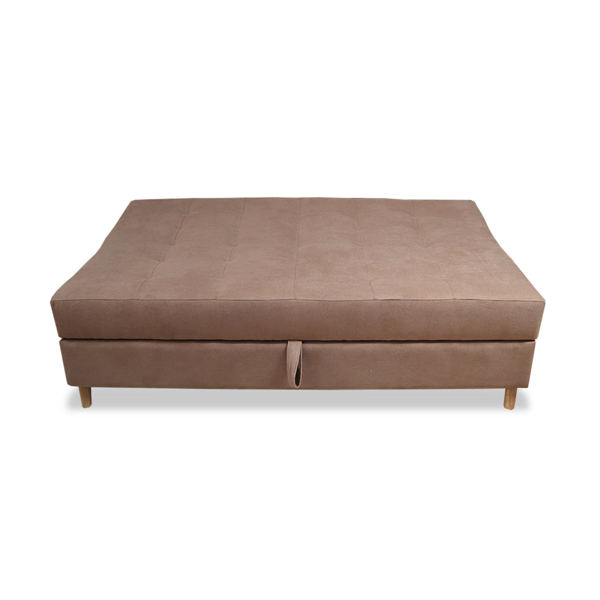 Sofacama Lugano Camel 180x95cm de Tres Puestos Reclinable Antifluido con Almacenamiento y sin Apoya Brazos - SOFAS Y POLTRONAS | Bylmo