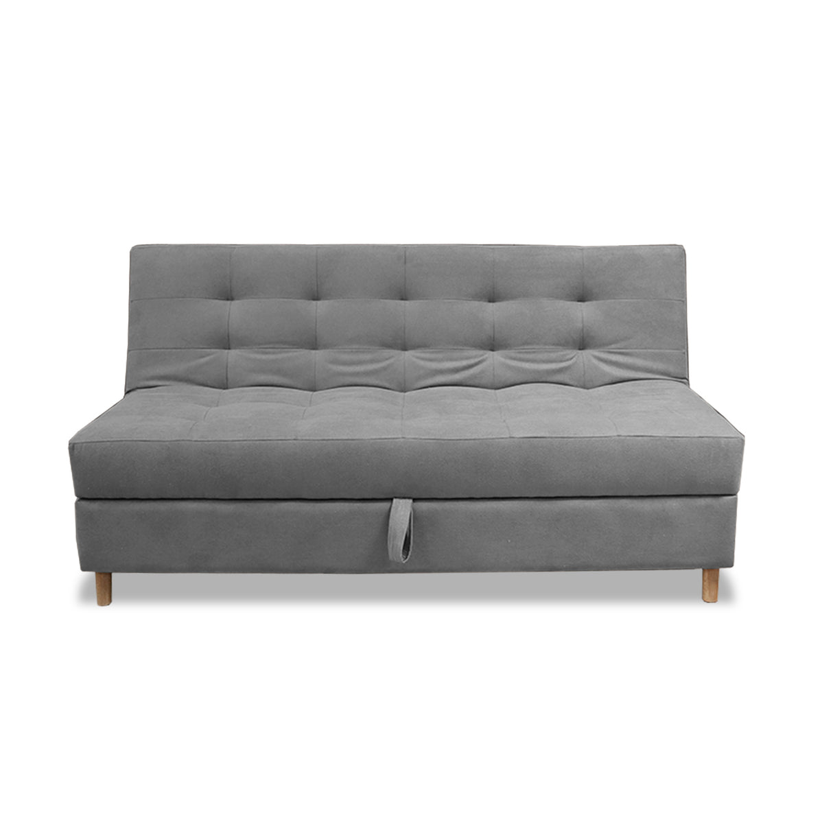 Sofacama Lugano Gris 180x95cm de Tres Puestos Reclinable Antifluido con Almacenamiento y sin Apoya Brazos - SOFAS Y POLTRONAS | Bylmo