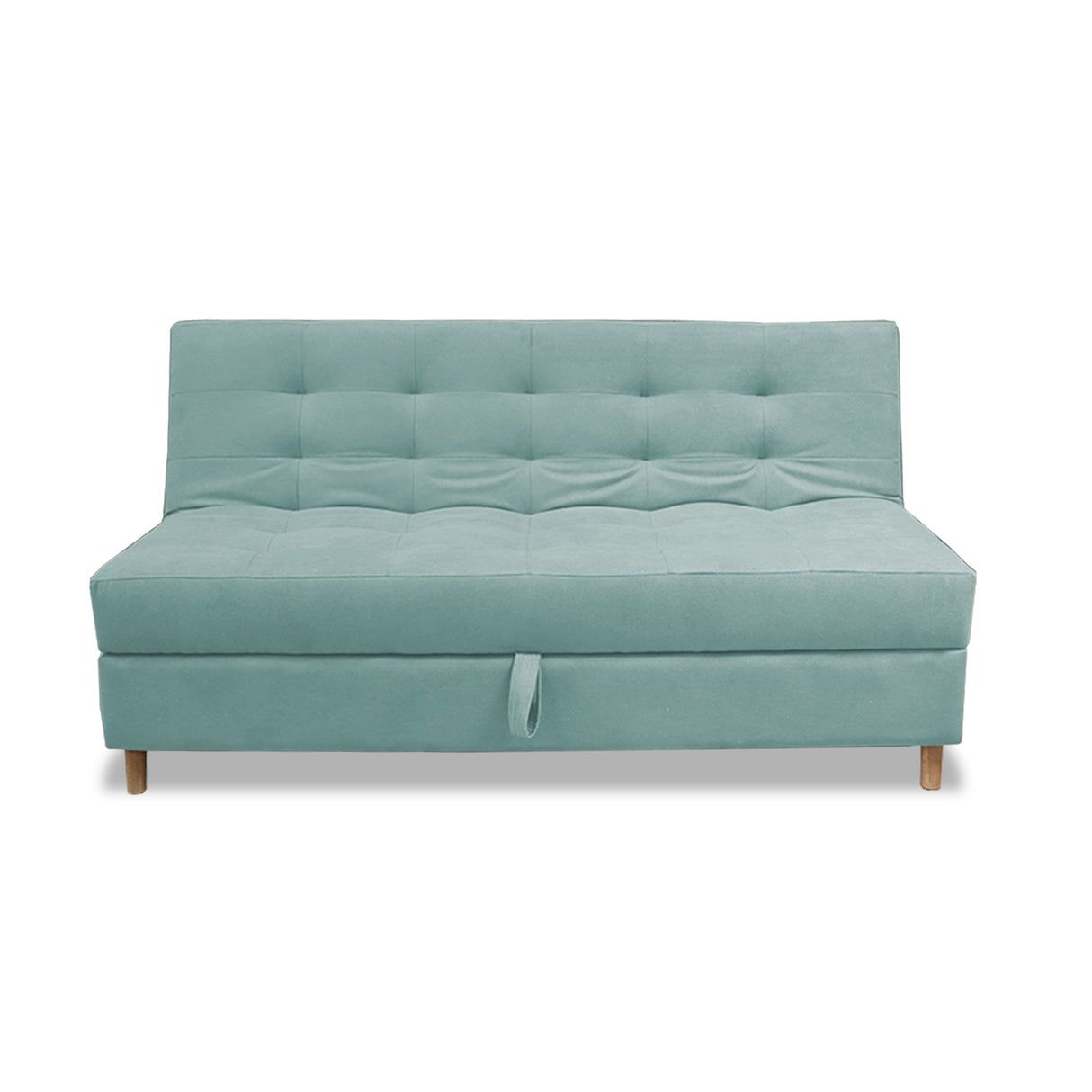 Sofacama Lugano Menta 180x95cm de Tres Puestos Reclinable Antifluido con Almacenamiento y sin Apoya Brazos - SOFAS Y POLTRONAS | Bylmo