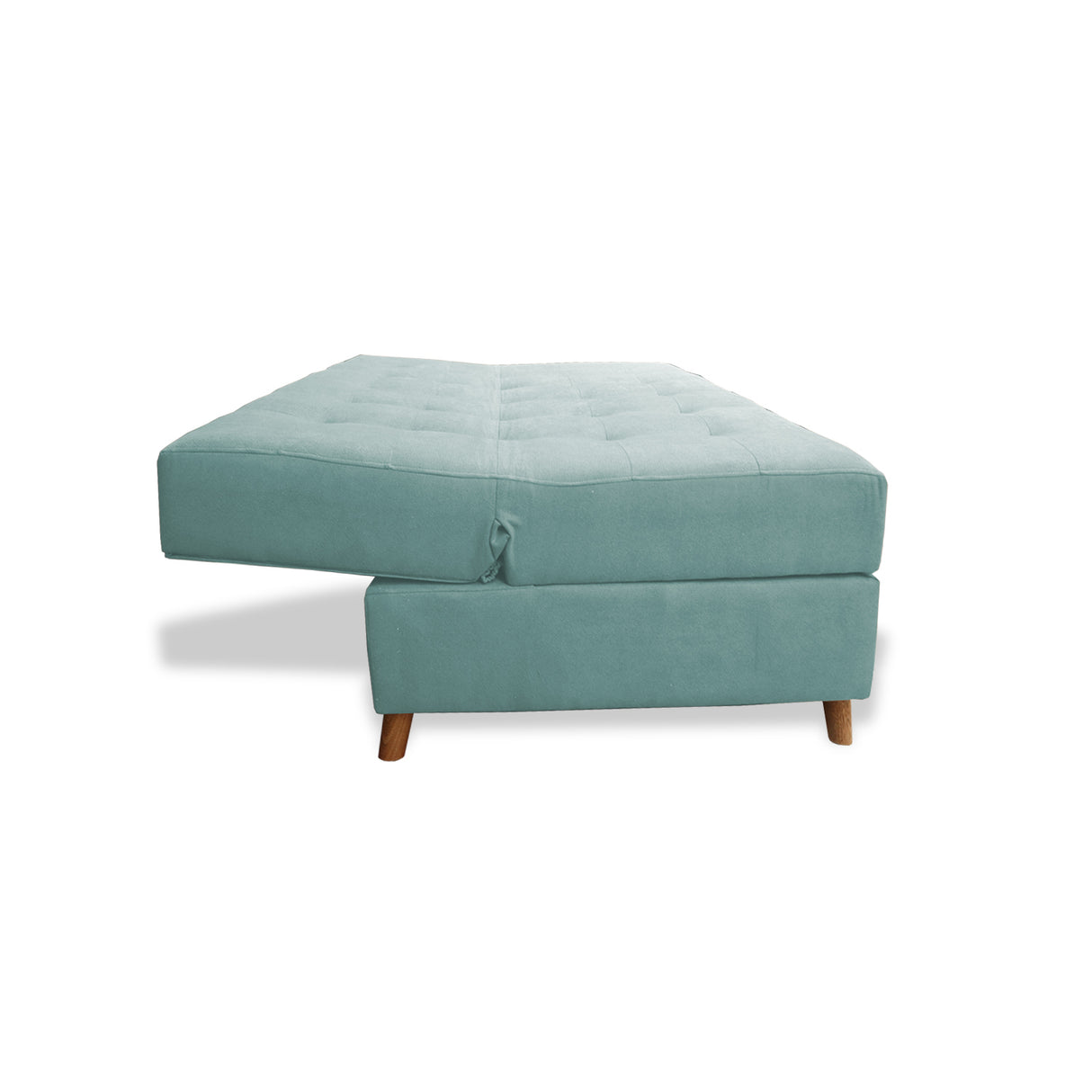 Sofacama Lugano Menta 180x95cm de Tres Puestos Reclinable Antifluido con Almacenamiento y sin Apoya Brazos - SOFAS Y POLTRONAS | Bylmo