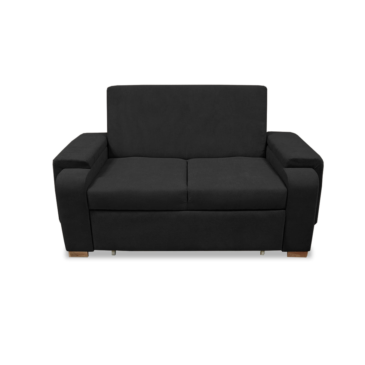 Sofacama Hartmann Negro 180x94cm de Dos Puestos Reclinable Antifluido y con Apoya Brazos - SOFAS Y POLTRONAS | Bylmo