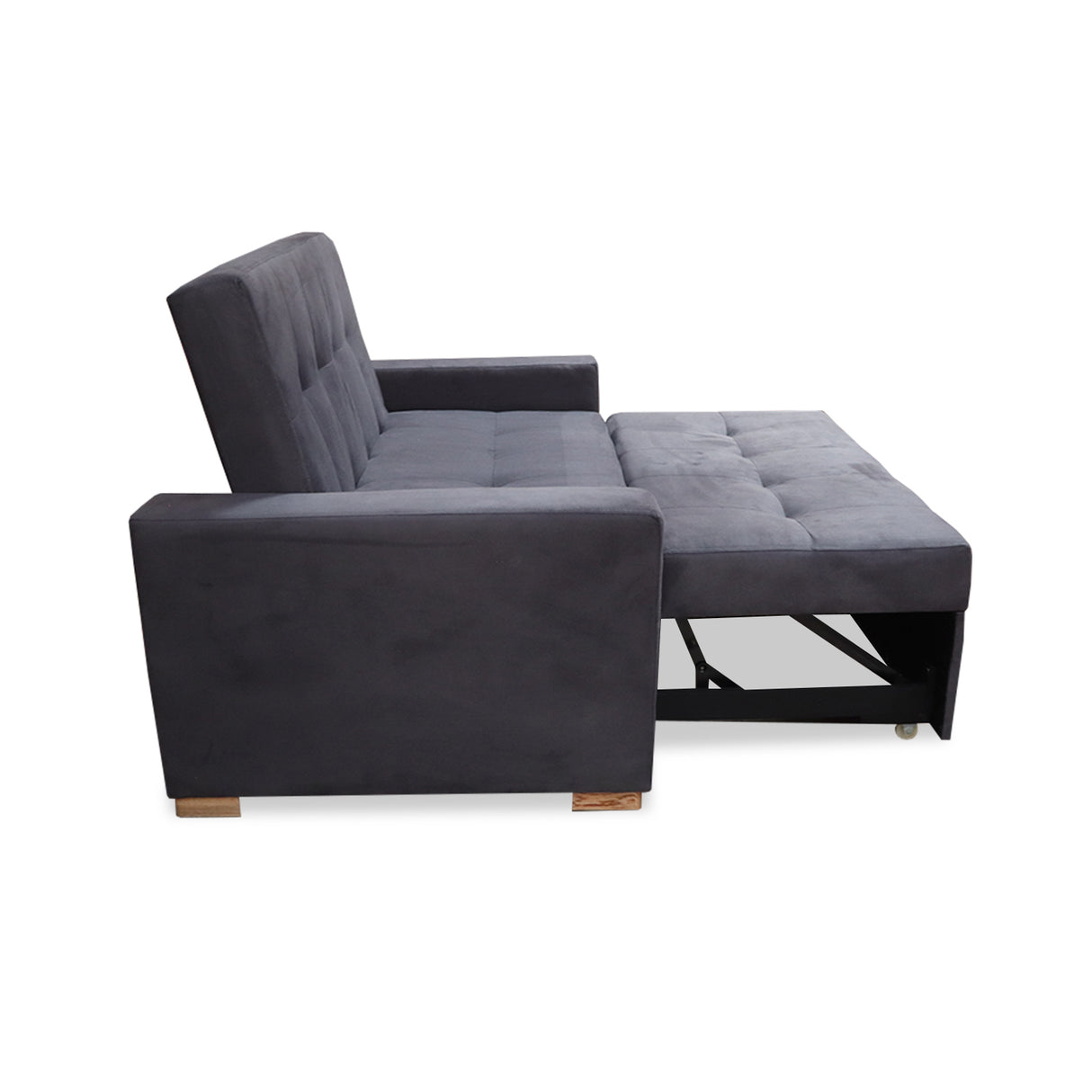 Sofacama Atalanta Gris 150x94cm de Dos Puestos Reclinable Antifluido y sin Apoya Brazos - SOFAS Y POLTRONAS | Bylmo