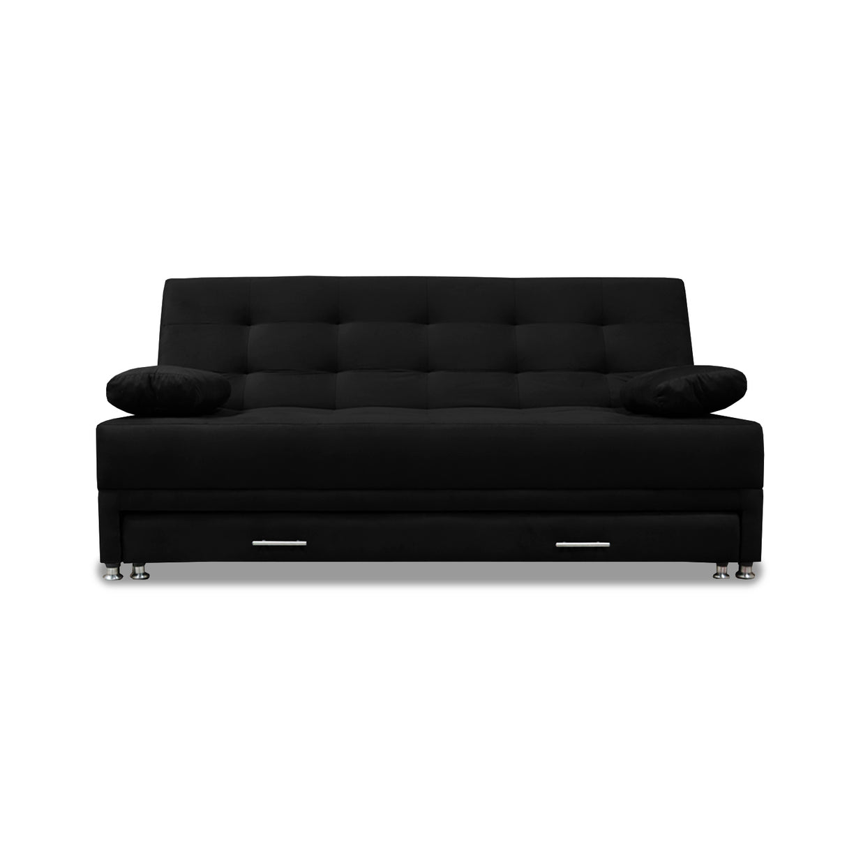 Sofacama Bachmann Negro 190x95cm de Tres Puestos Reclinable Antifluido y sin Apoya Brazos - SOFAS Y POLTRONAS | Bylmo