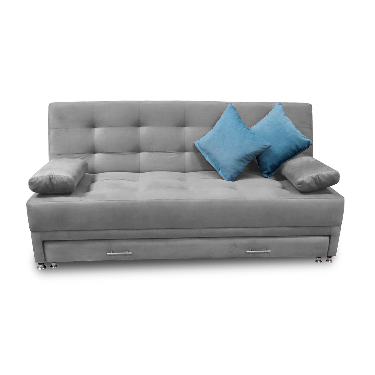 Sofacama Bachmann Plata 190x95cm de Tres Puestos Reclinable Antifluido y sin Apoya Brazos - SOFAS Y POLTRONAS | Bylmo