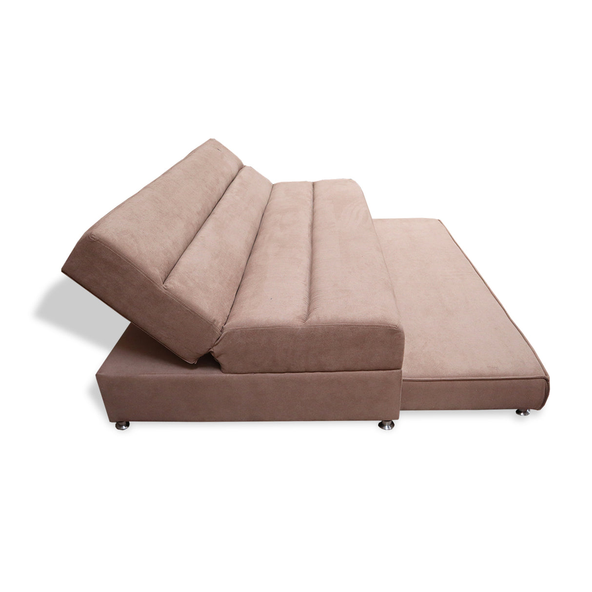 Sofacama Ferreira Camel 190x95cm de Tres Puestos Reclinable Antifluido y sin Apoya Brazos - SOFAS Y POLTRONAS | Bylmo