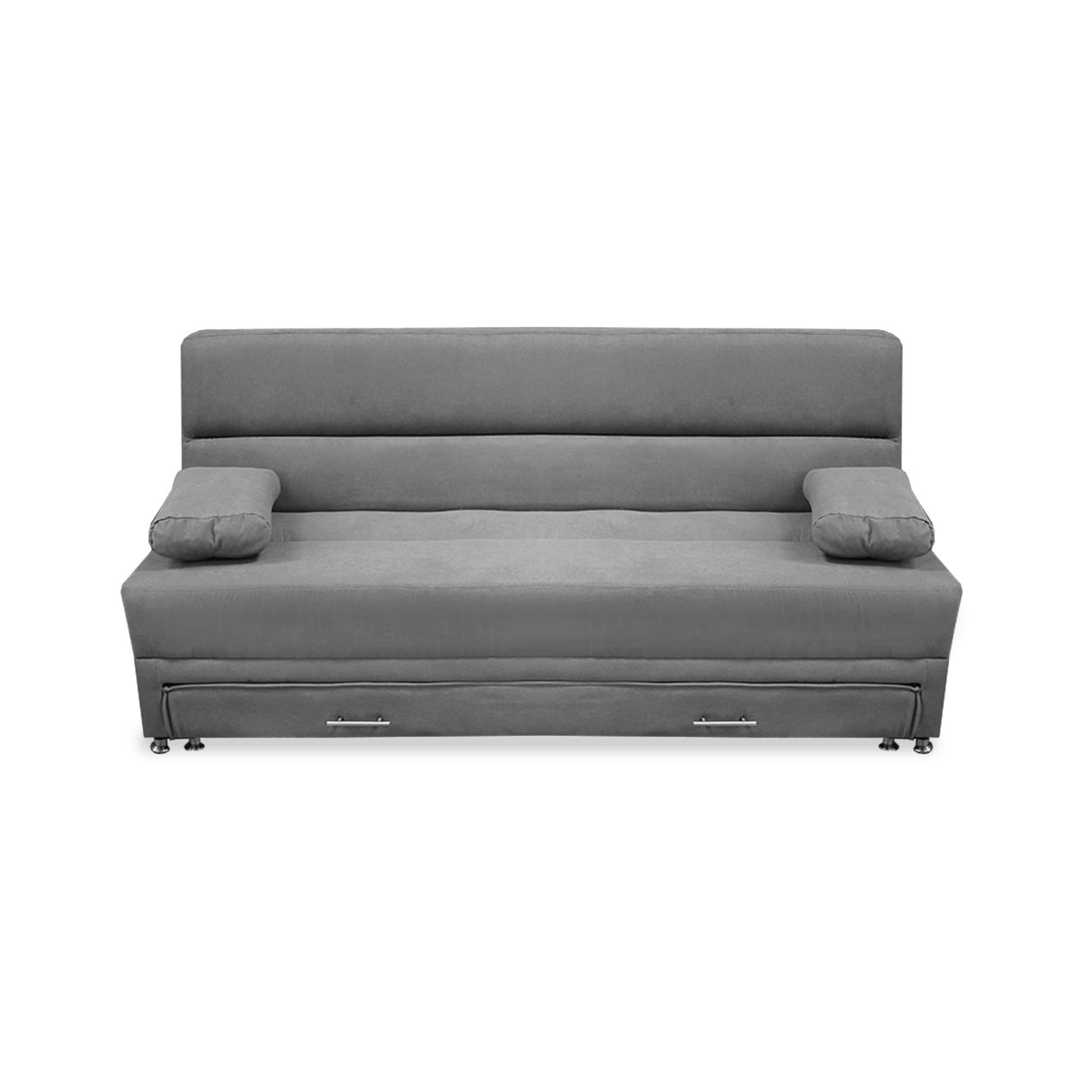 Sofacama Ferreira Gris 190x95cm de Tres Puestos Reclinable Antifluido y sin Apoya Brazos - SOFAS Y POLTRONAS | Bylmo