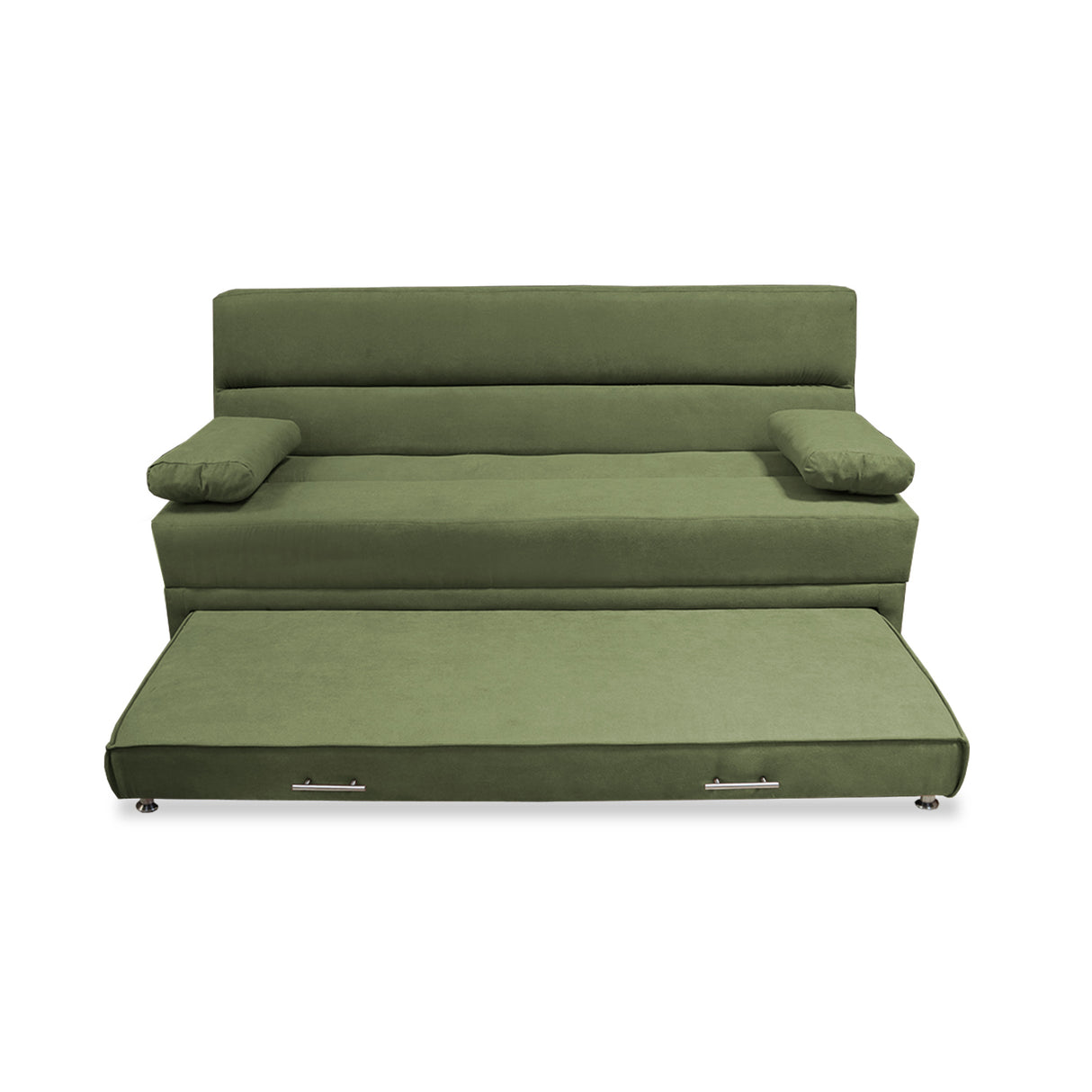 Sofacama Ferreira Verde 190x95cm de Tres Puestos Reclinable Antifluido y sin Apoya Brazos - SOFAS Y POLTRONAS | Bylmo