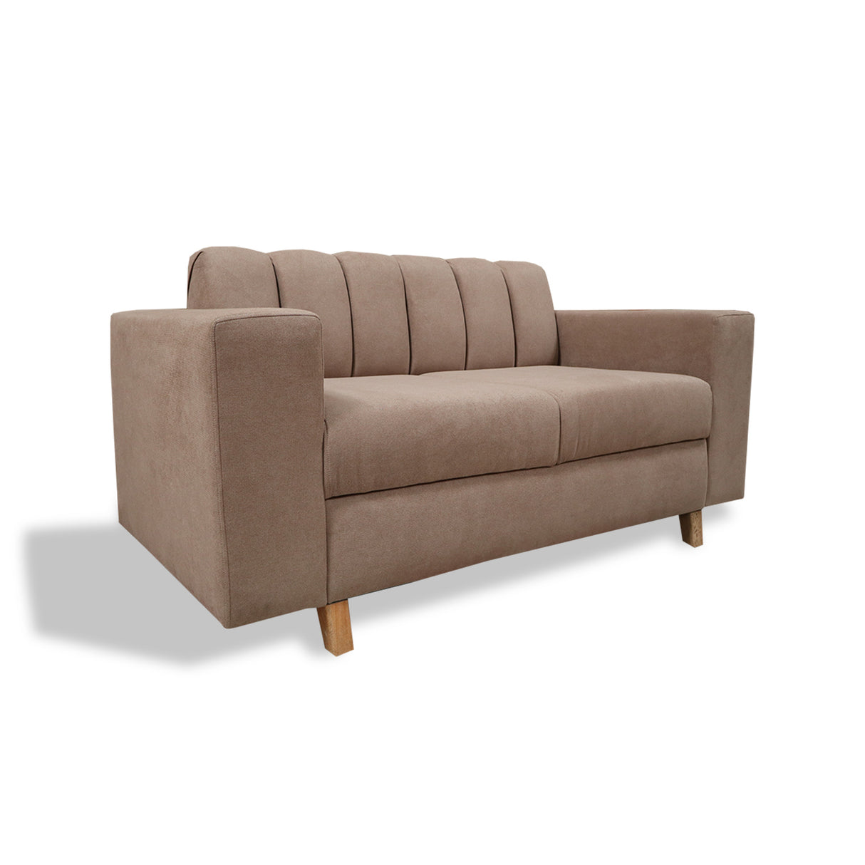 Sofá Noah Camel 150x85cm de Dos Puestos Reclinable Antifluido y sin Apoya Brazos - SOFAS Y POLTRONAS | Bylmo