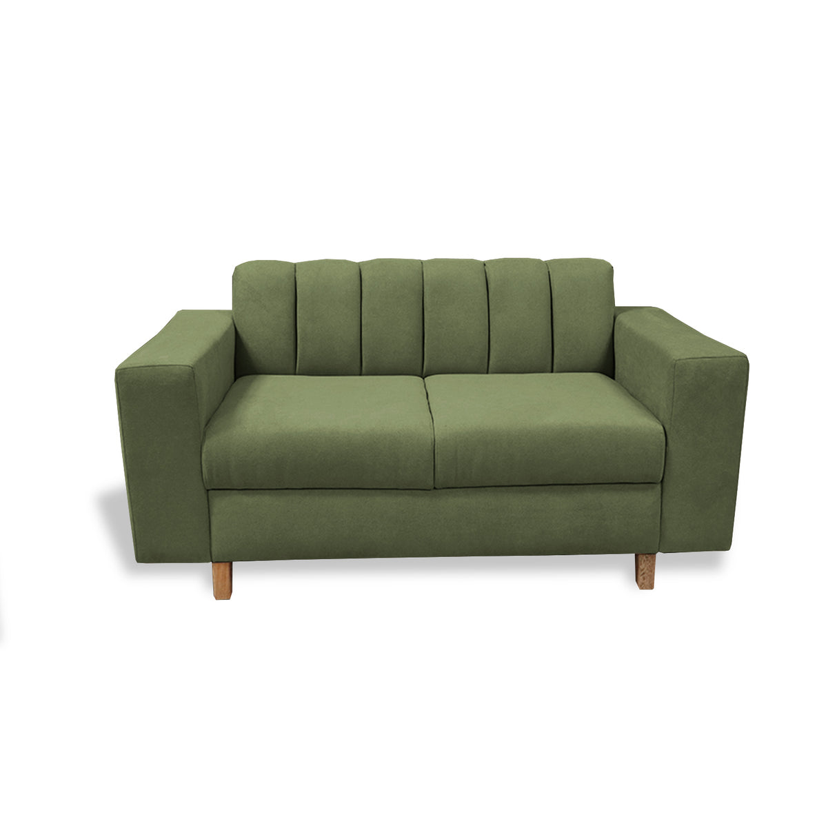 Sofá Noah Verde 150x85cm de Dos Puestos Reclinable Antifluido y sin Apoya Brazos - SOFAS Y POLTRONAS | Bylmo