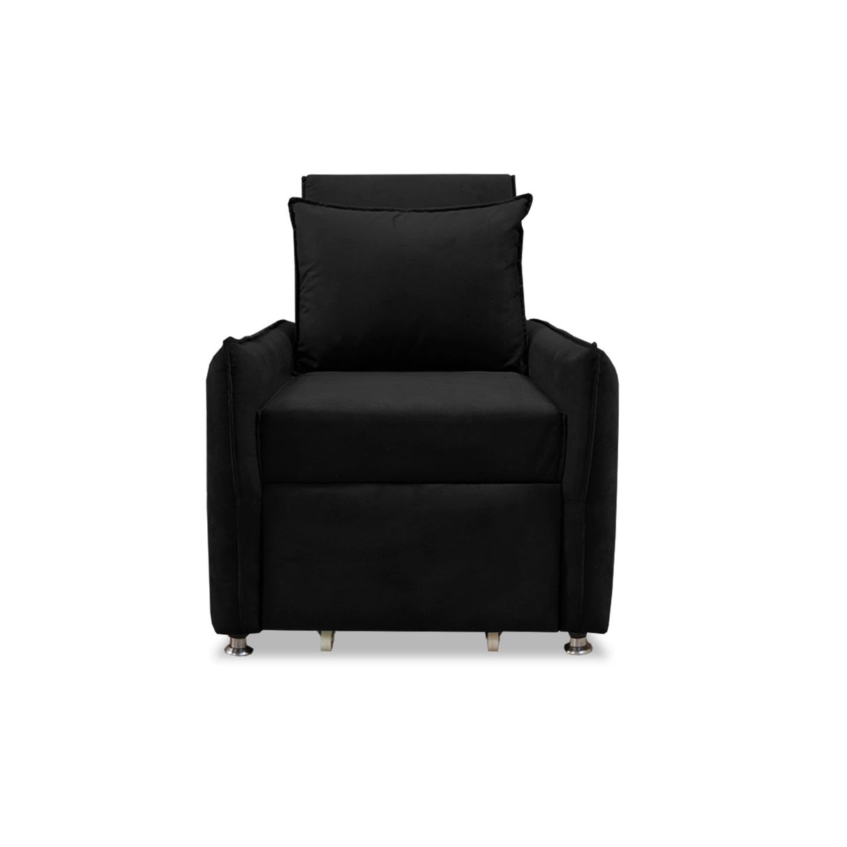 Silla Multipropósito Napoli Negro 75x94cm de Un Puesto Reclinable Antifluido y sin Apoya Brazos - SOFAS Y POLTRONAS | Bylmo