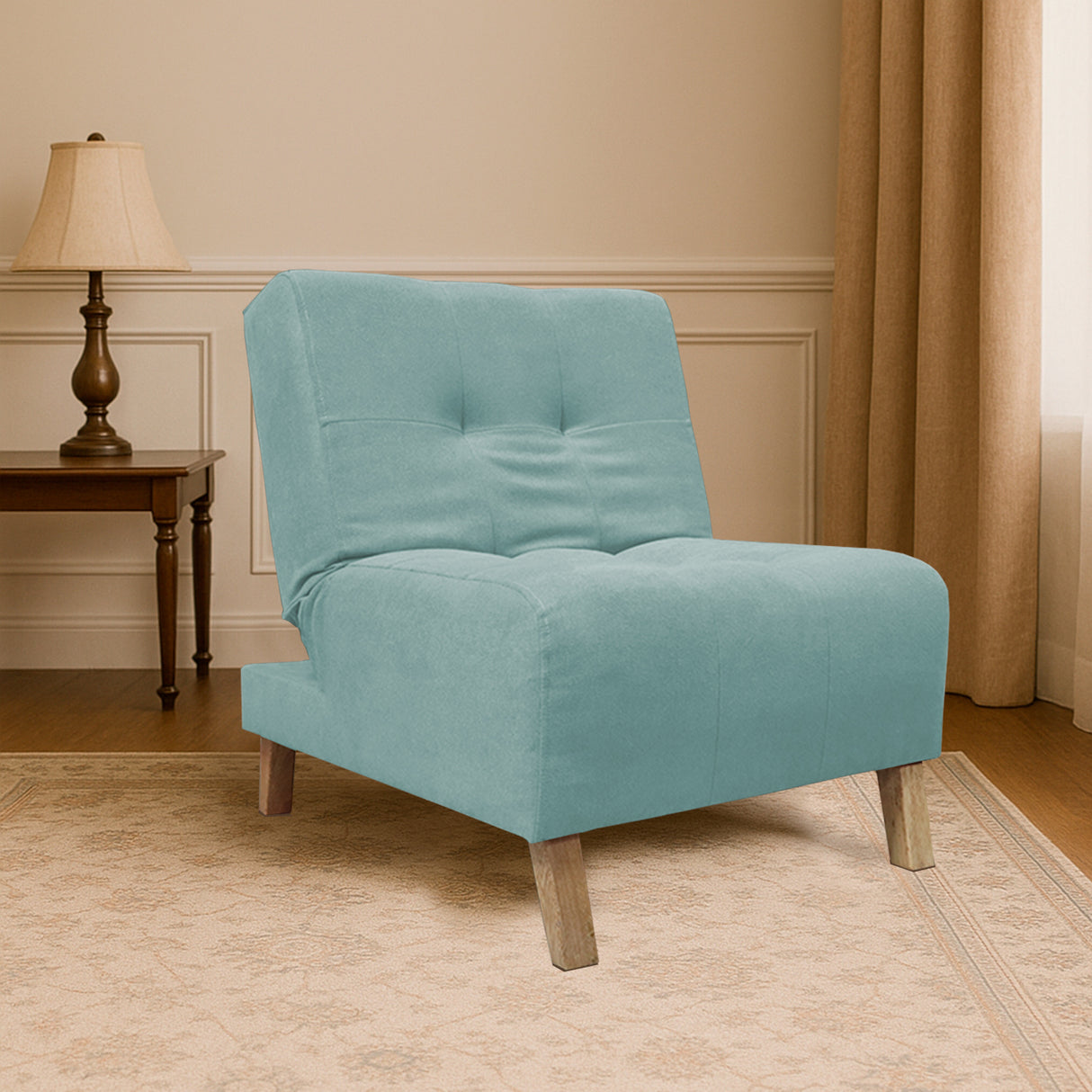 Poltrona Egli Menta 70x94cm de Un Puesto Reclinable Antifluido y sin Apoya Brazos - SOFAS Y POLTRONAS | Bylmo