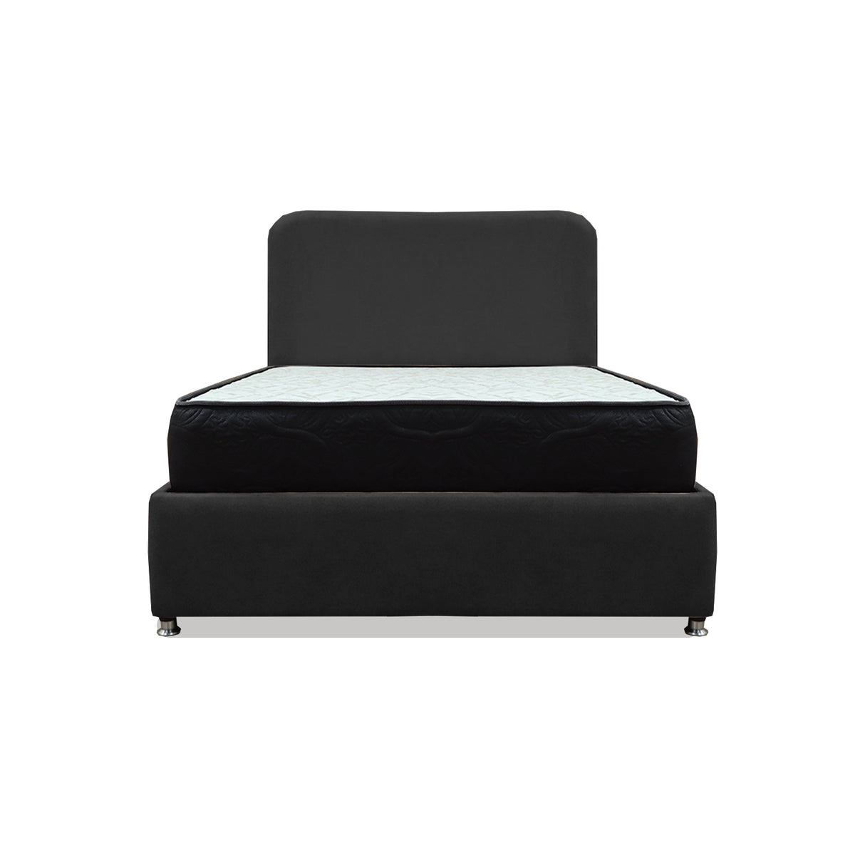 Combo Cama Tarima y Colchón Comfort Negro para Cama Semidoble 120 X 190 Cm con Patas - CAMAS | Bylmo