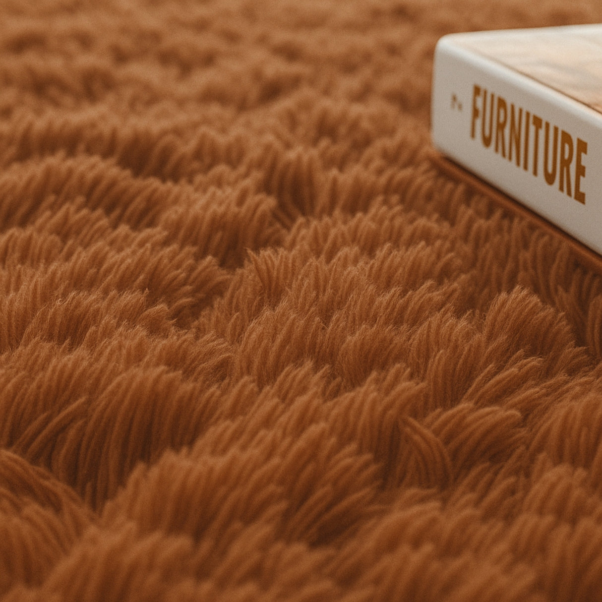 Alfombra de Peluche Rectangular Marron 60x150cm Fondo Entero Suave Antideslizante para Dormitorio - TAPETES Y ALFOMBRAS | Bylmo