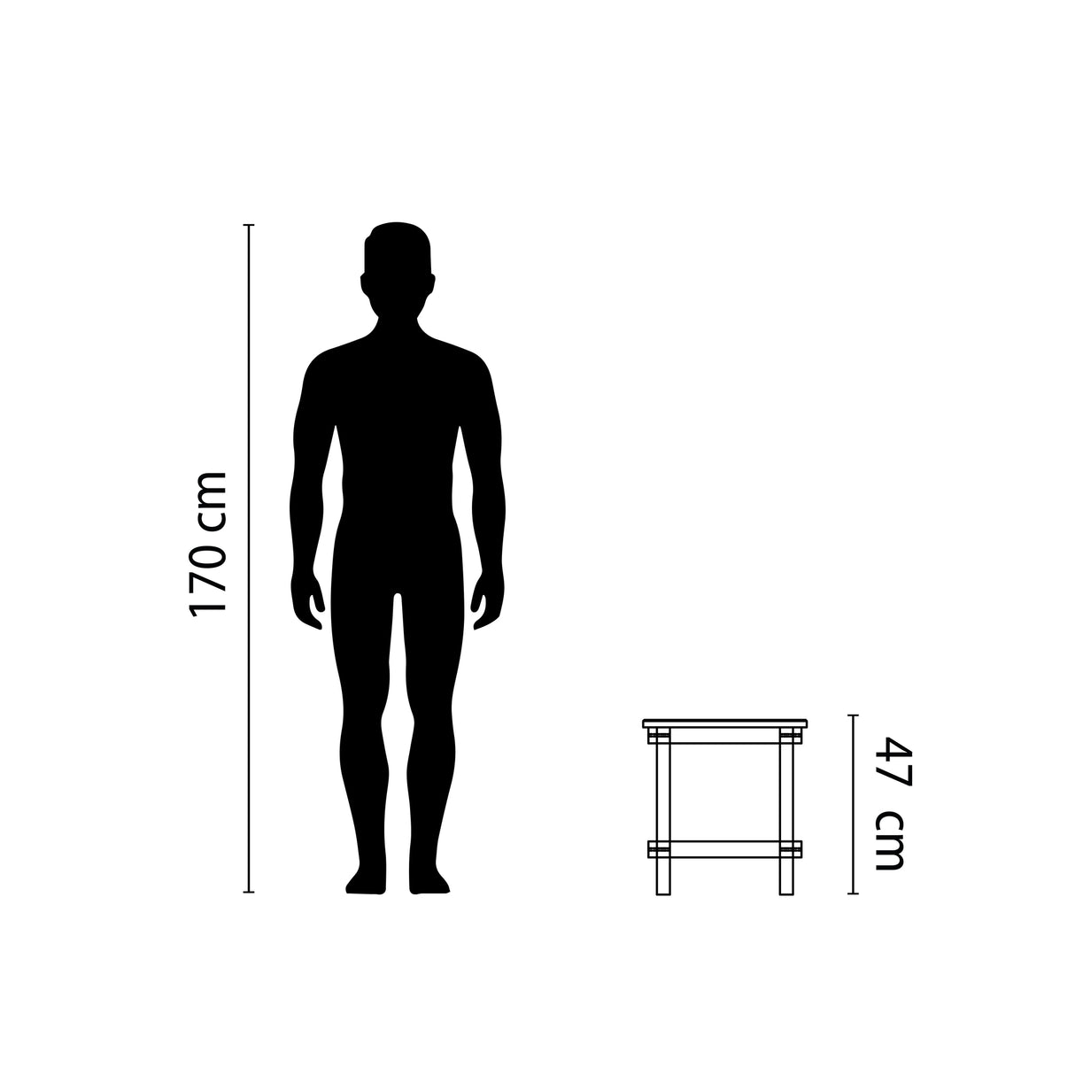 Mesa de Centro Timbiqui Negro 44x47cm Cuadrada - MESAS DE EXTERIOR | Bylmo