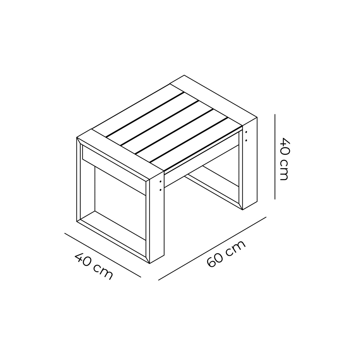 Mesa de Centro Tayrona Negro 59x40cm Cuadrada - MESAS DE EXTERIOR | Bylmo