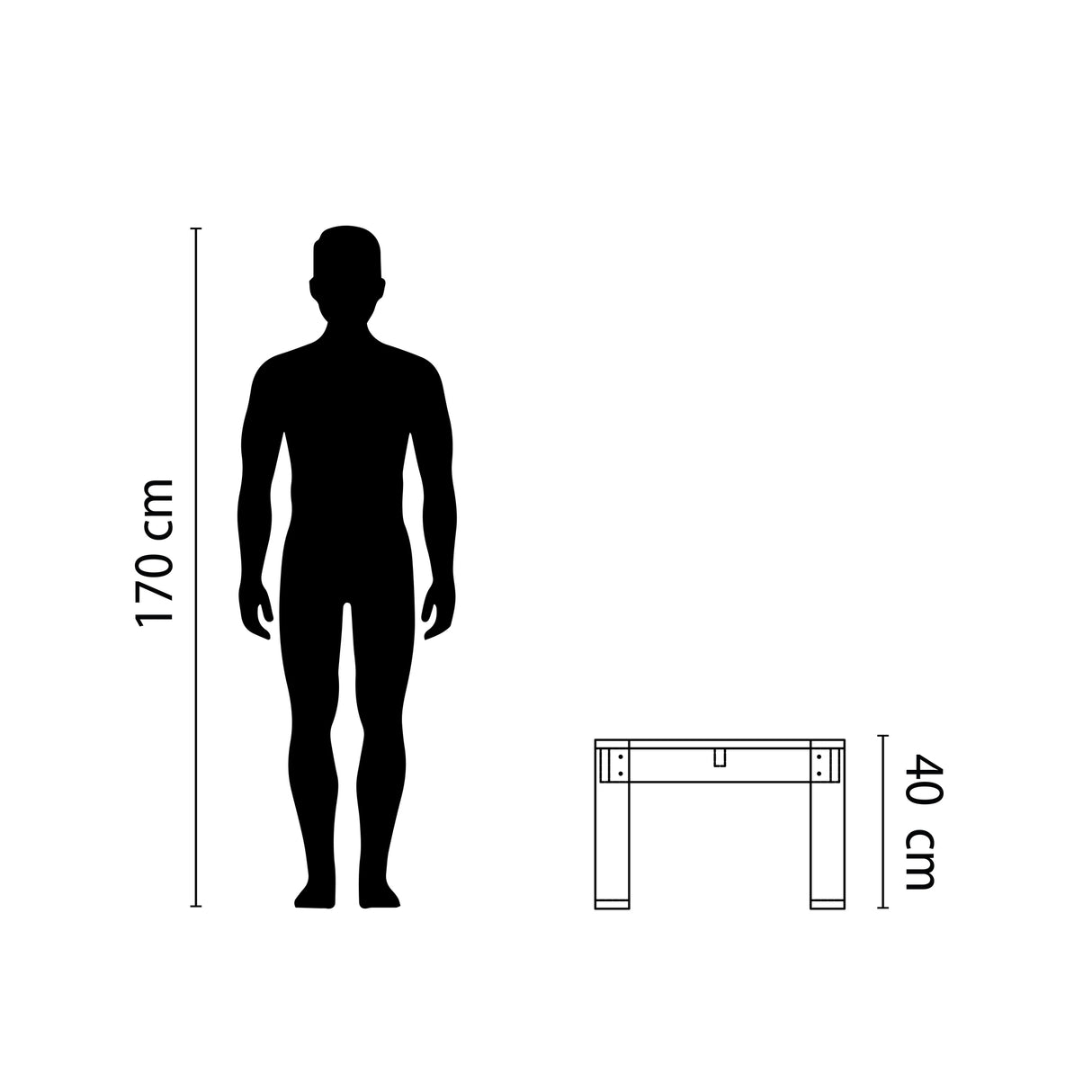 Mesa de Centro Tayrona Negro 59x40cm Cuadrada - MESAS DE EXTERIOR | Bylmo
