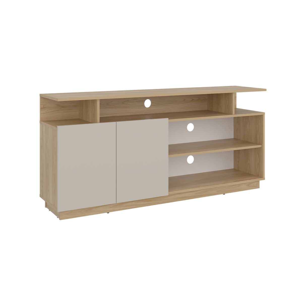 Mesa para TV Hope Fresno Europeo y Capri 150x70cm Para TV Hasta 65" Pulgadas con Cuatro Compartimientos - MUEBLES DE TV | Bylmo