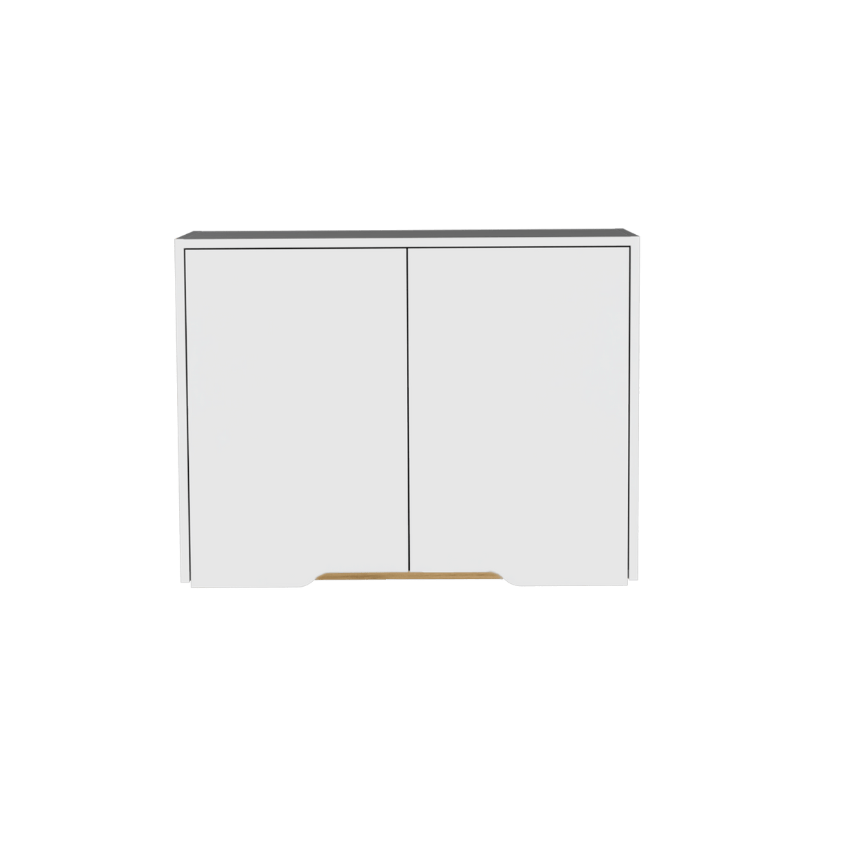 Mueble Superior de Cocina Soler Blanco y Macadamia 80x60cm Con Dos Puertas Push - To - Open y con Un Entrepaño - MUEBLES SUPERIORES DE COCINA | Bylmo