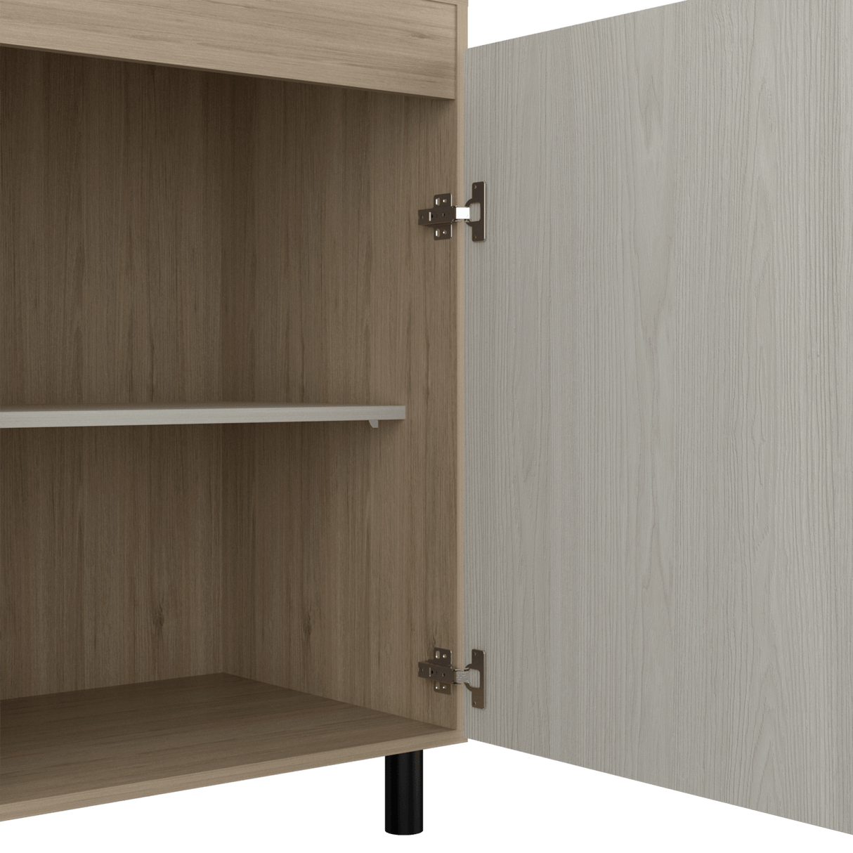 Alacena Gante Rovere 60x198.1cm con Dos Puertas y con Patas - ALACENAS Y MUEBLES MICROONDAS | Bylmo