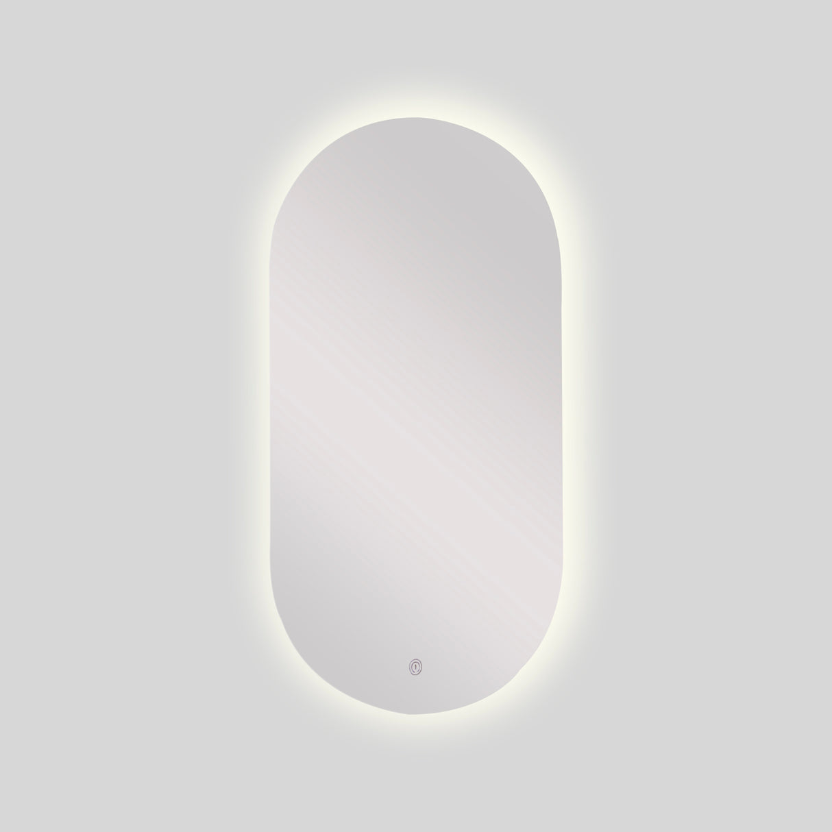 Espejo de Baño Ovalado Meca 50x100cm Flotado Sin Marco y con Iluminación LED - ESPEJOS DE BANHO | Bylmo