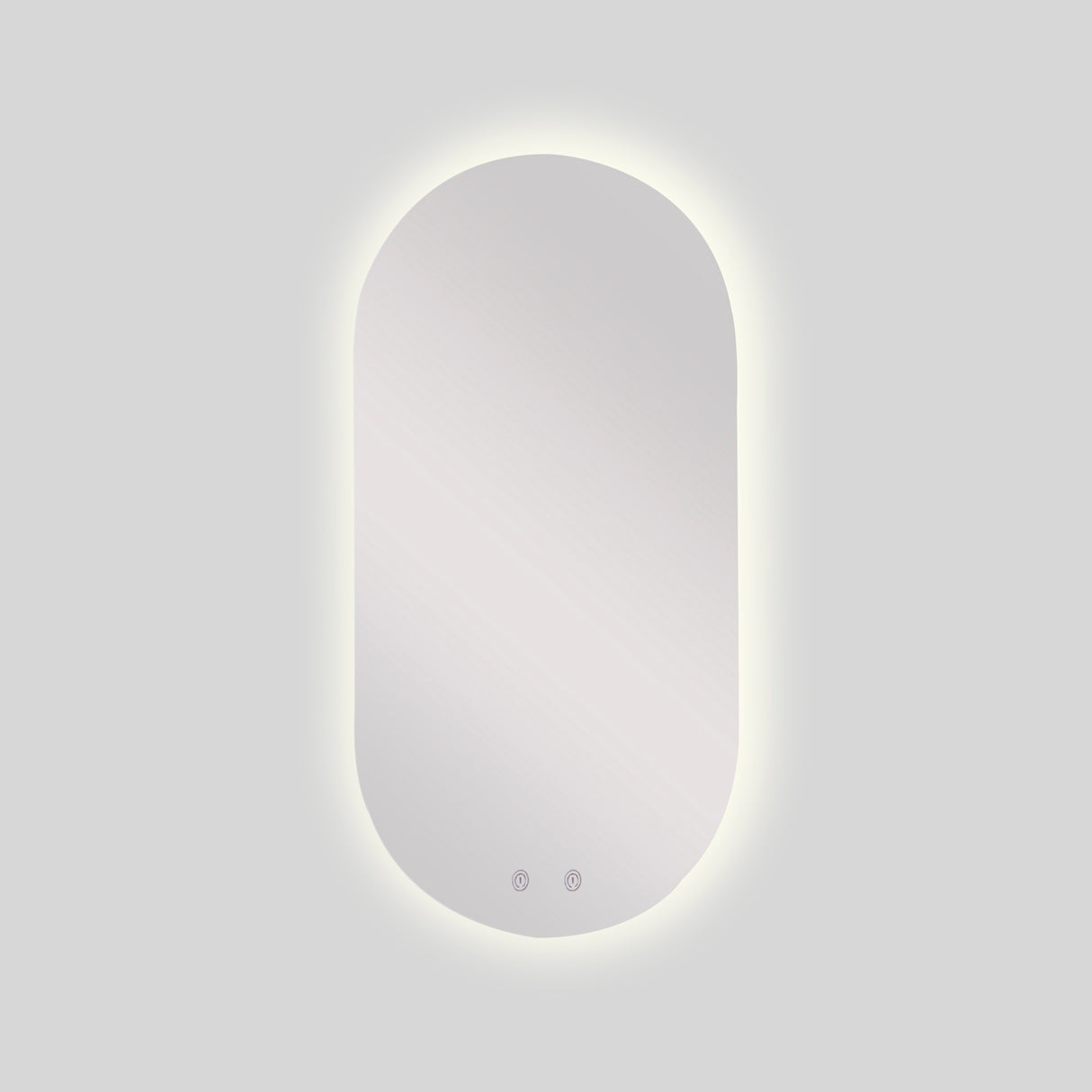 Espejo de Baño Ovalado Meca 50x100cm Flotado Sin Marco con Antiempaño y con Iluminación LED - ESPEJOS DE BANHO | Bylmo