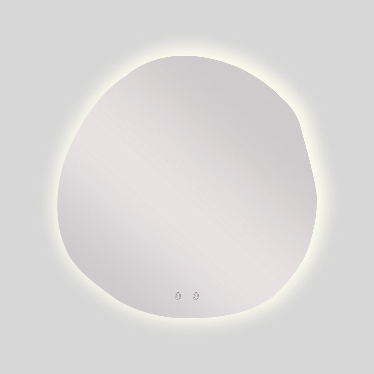 Espejo de Baño Asimetrico Toledo 90x90cm Flotado Sin Marco con Antiempaño y con Iluminación LED - ESPEJOS DE BANHO | Bylmo