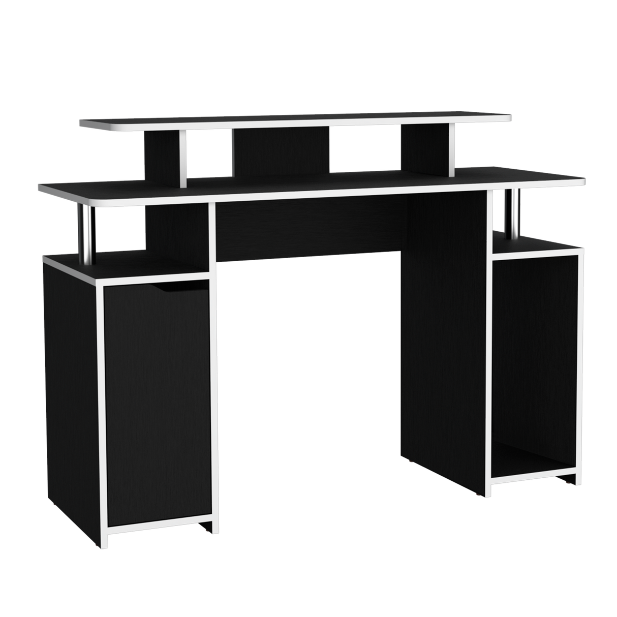 Escritorio Gamer Keria Lite Wengue 120x88.5cm sin Cajones - ESCRITORIOS | Bylmo